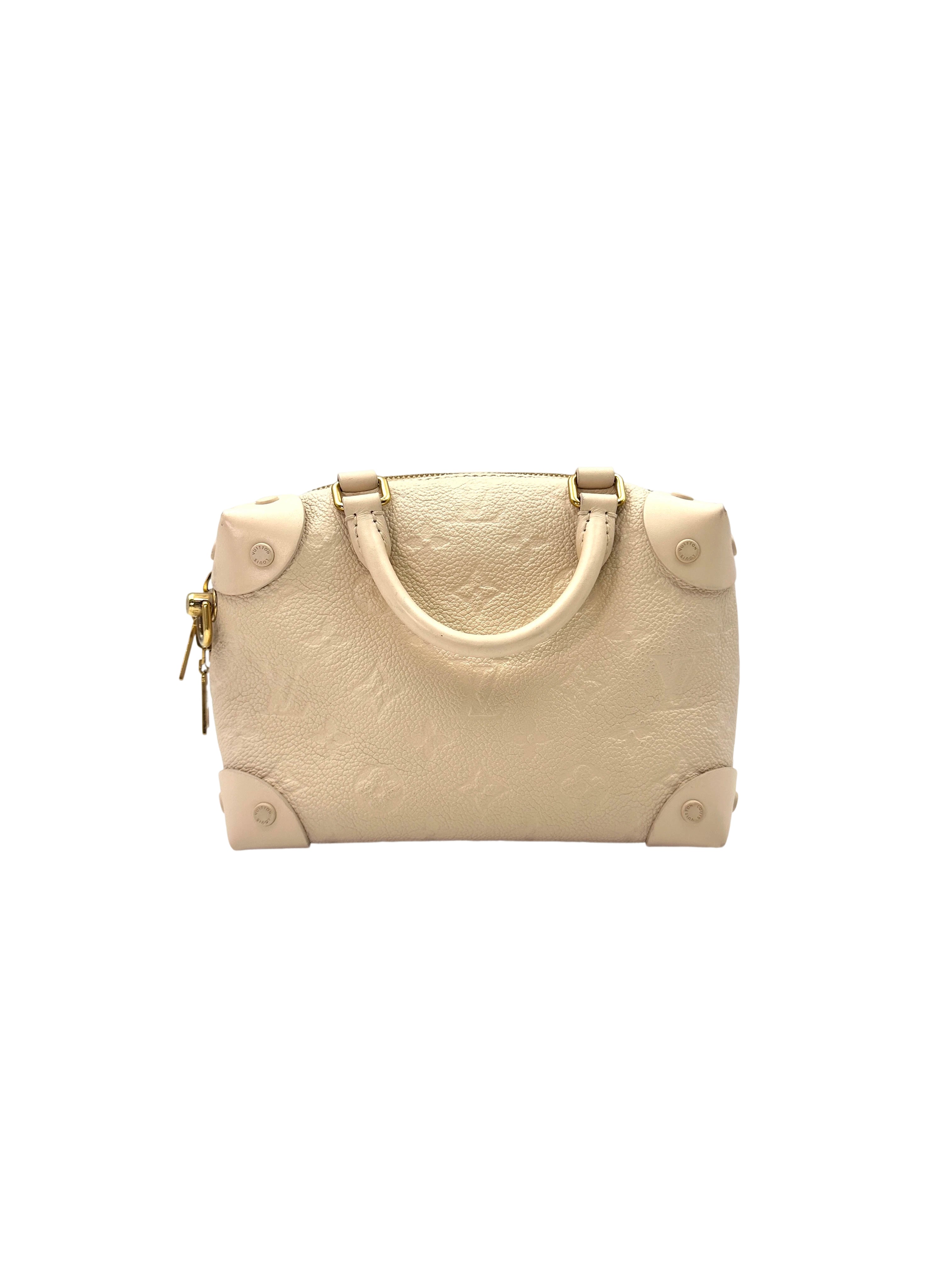 Louis Vuitton Petite Malle Souple White Monogram Empreinte Shoulder Bag LV2103