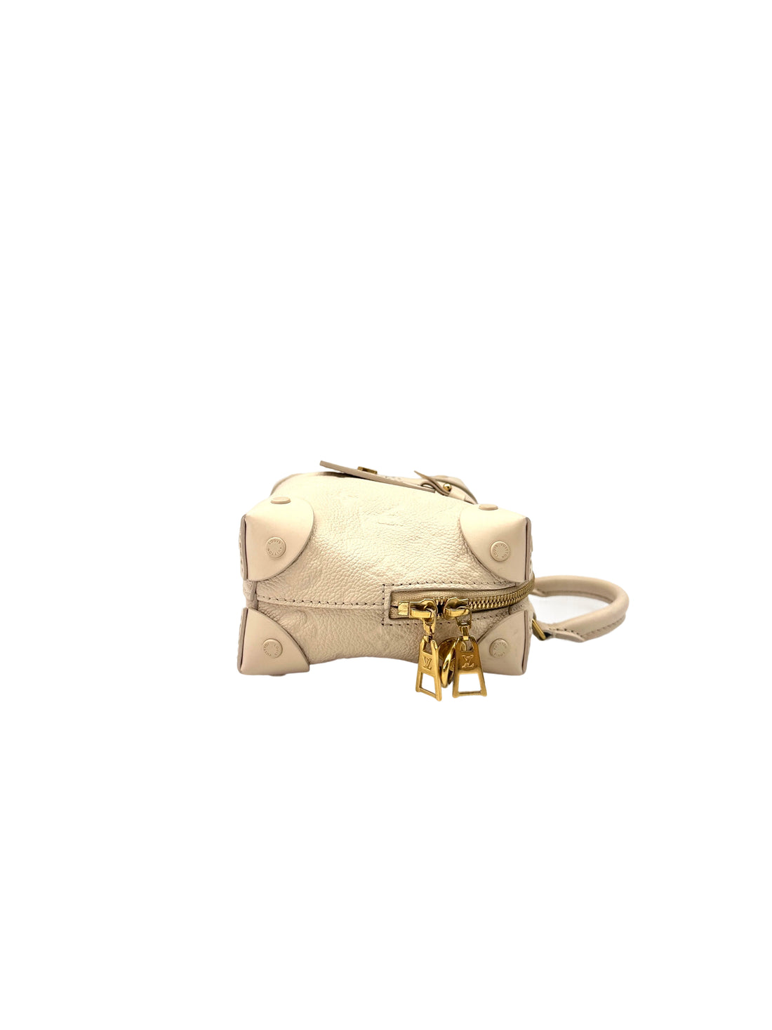 Louis Vuitton Petite Malle Souple White Monogram Empreinte Shoulder Bag LV2103
