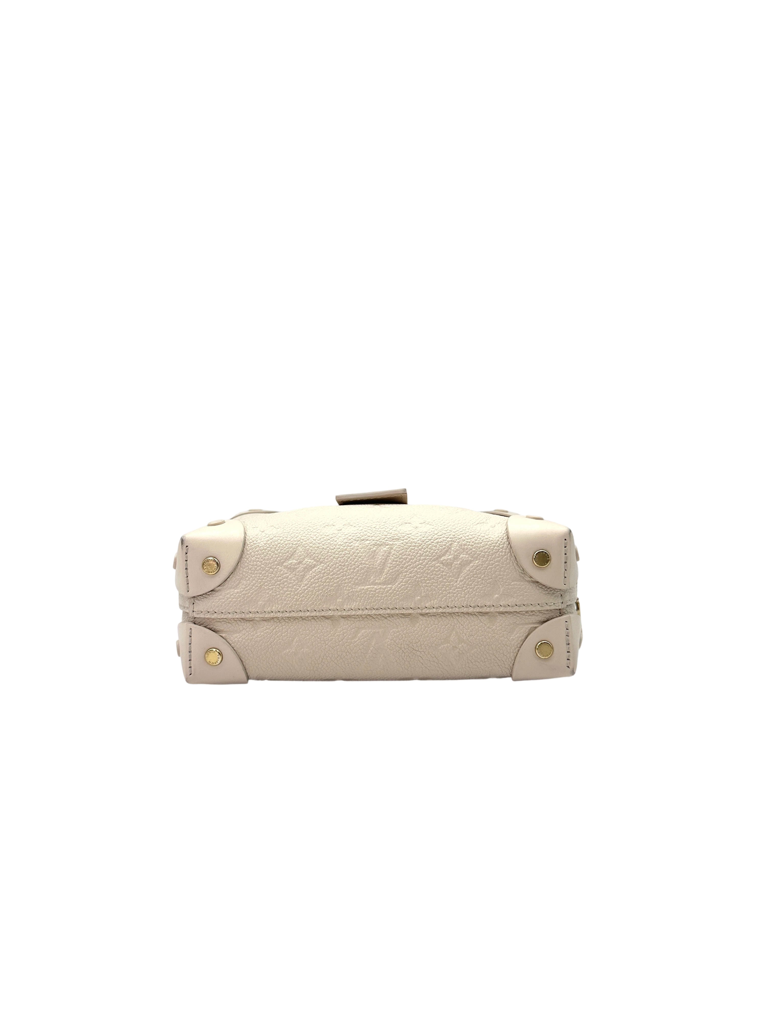 Louis Vuitton Petite Malle Souple White Monogram Empreinte Shoulder Bag LV2103