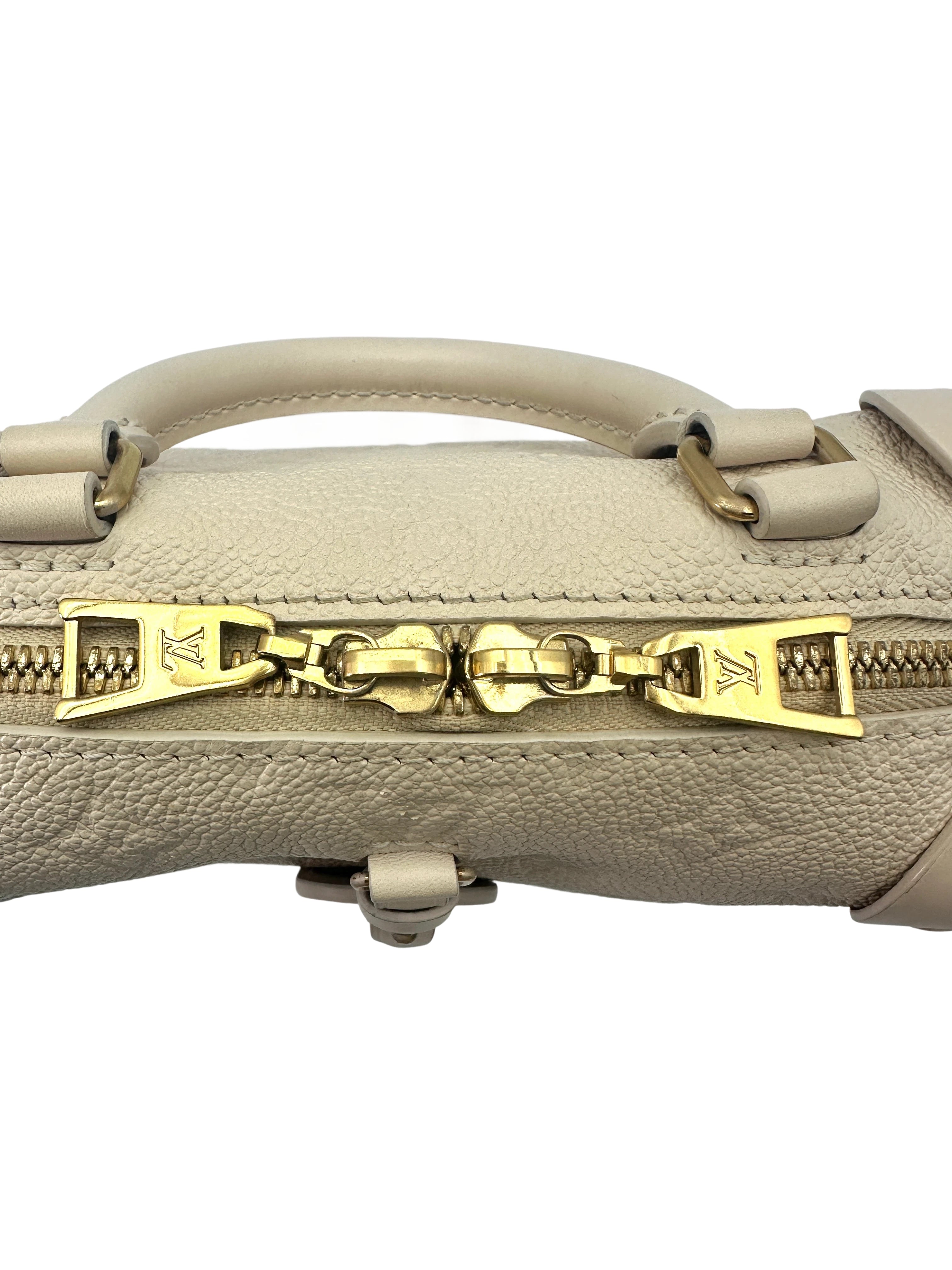 Louis Vuitton Petite Malle Souple White Monogram Empreinte Shoulder Bag LV2103