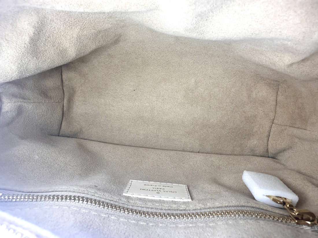 Louis Vuitton Petite Malle Souple White Monogram Empreinte Shoulder Bag LV2103