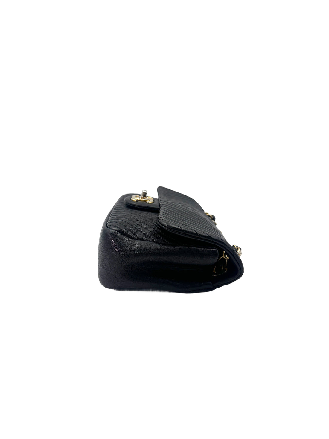 Chanel Classic Flap Black Chevron Quilted Leather Flap Bag With Gold Buckle(22***64) CC1513
