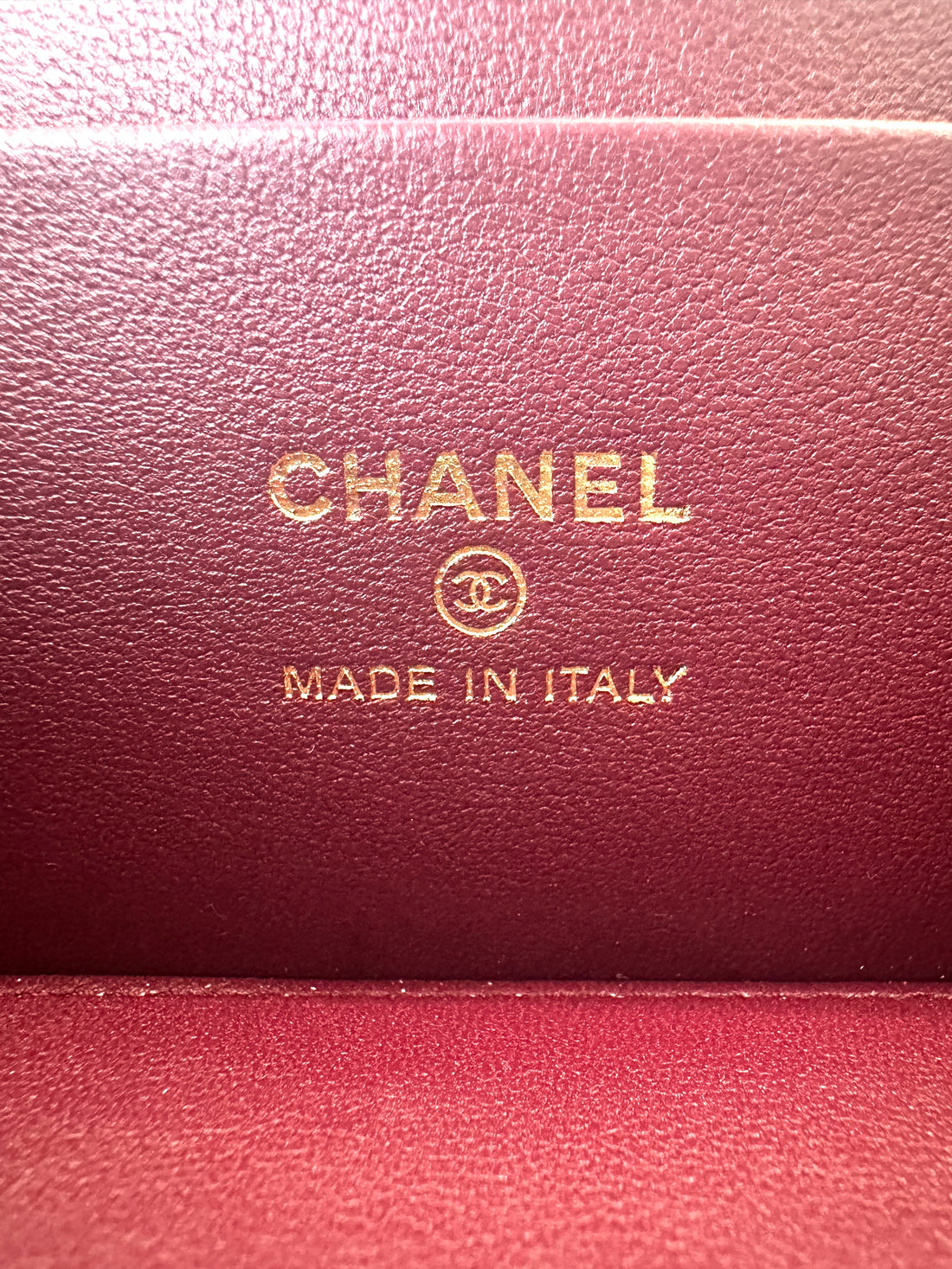 Chanel Dark Red Quilted Leather Top Handle Vanity Case(A4***EH) CC1515