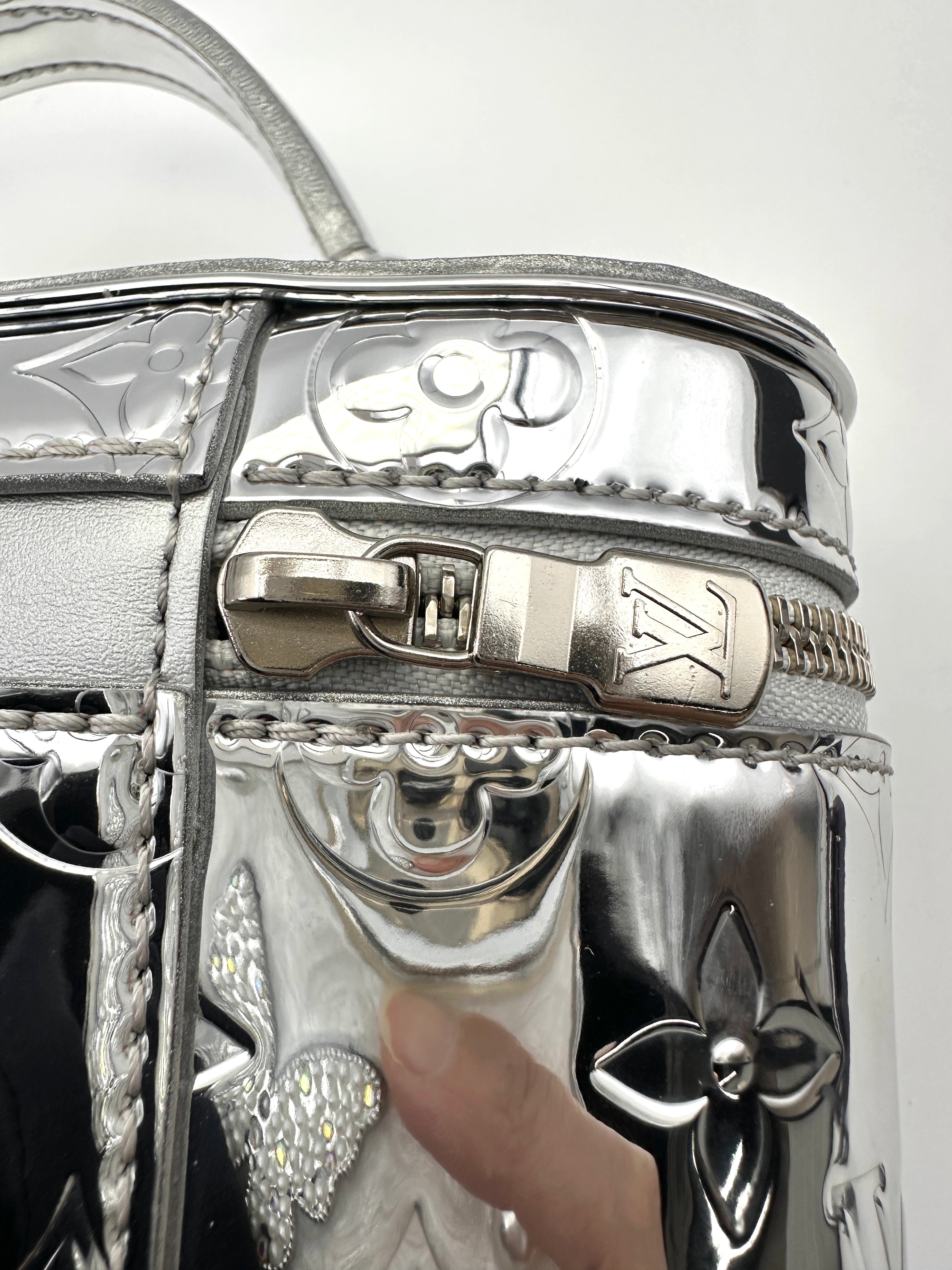 Louis Vuitton LV Ski Silver Monogram Miroir Canvas Handle Vanity LV2107