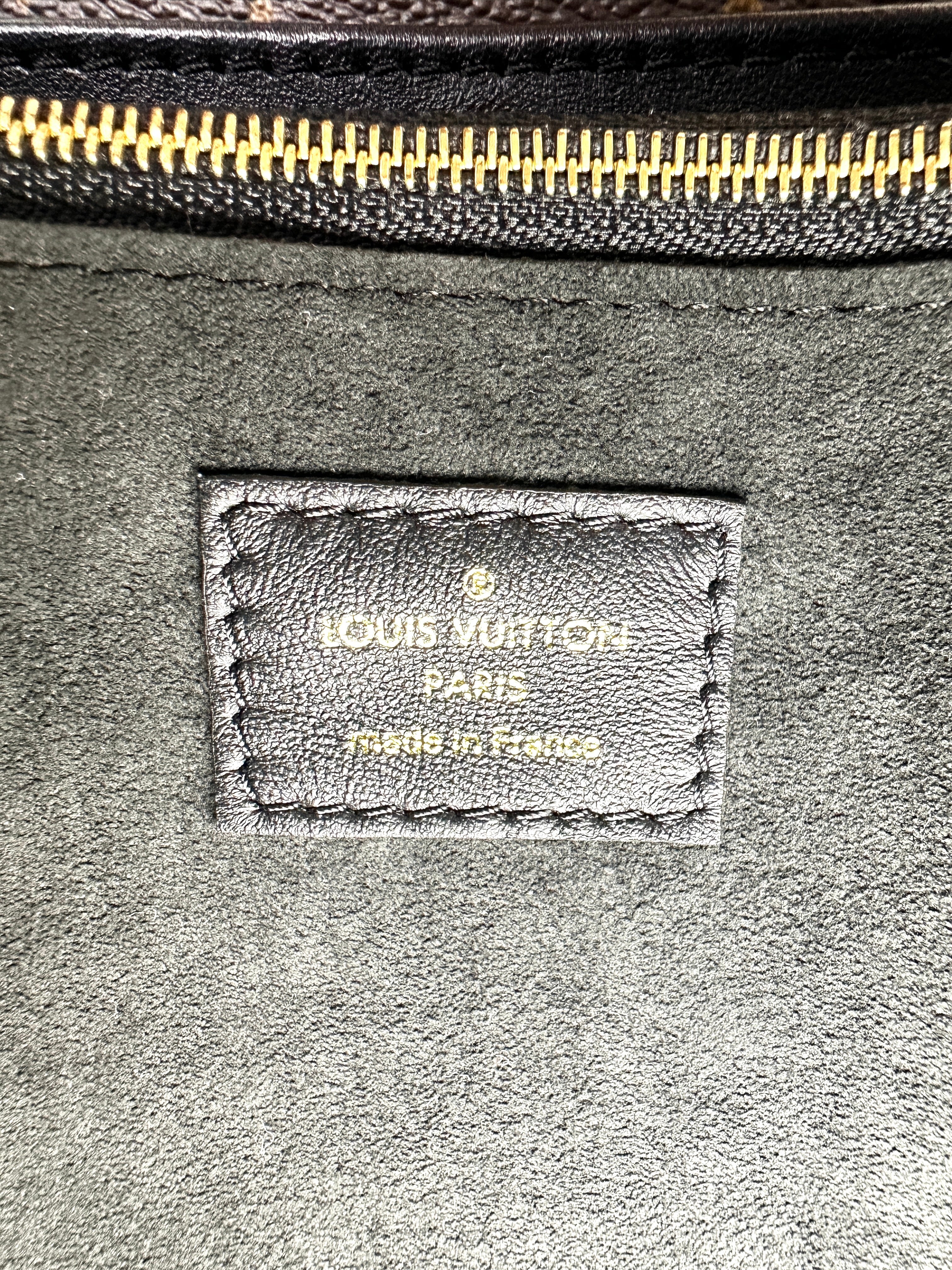 Louis Vuitton Double V Monogram Canvas Black Leather Handle Bag IRIS068