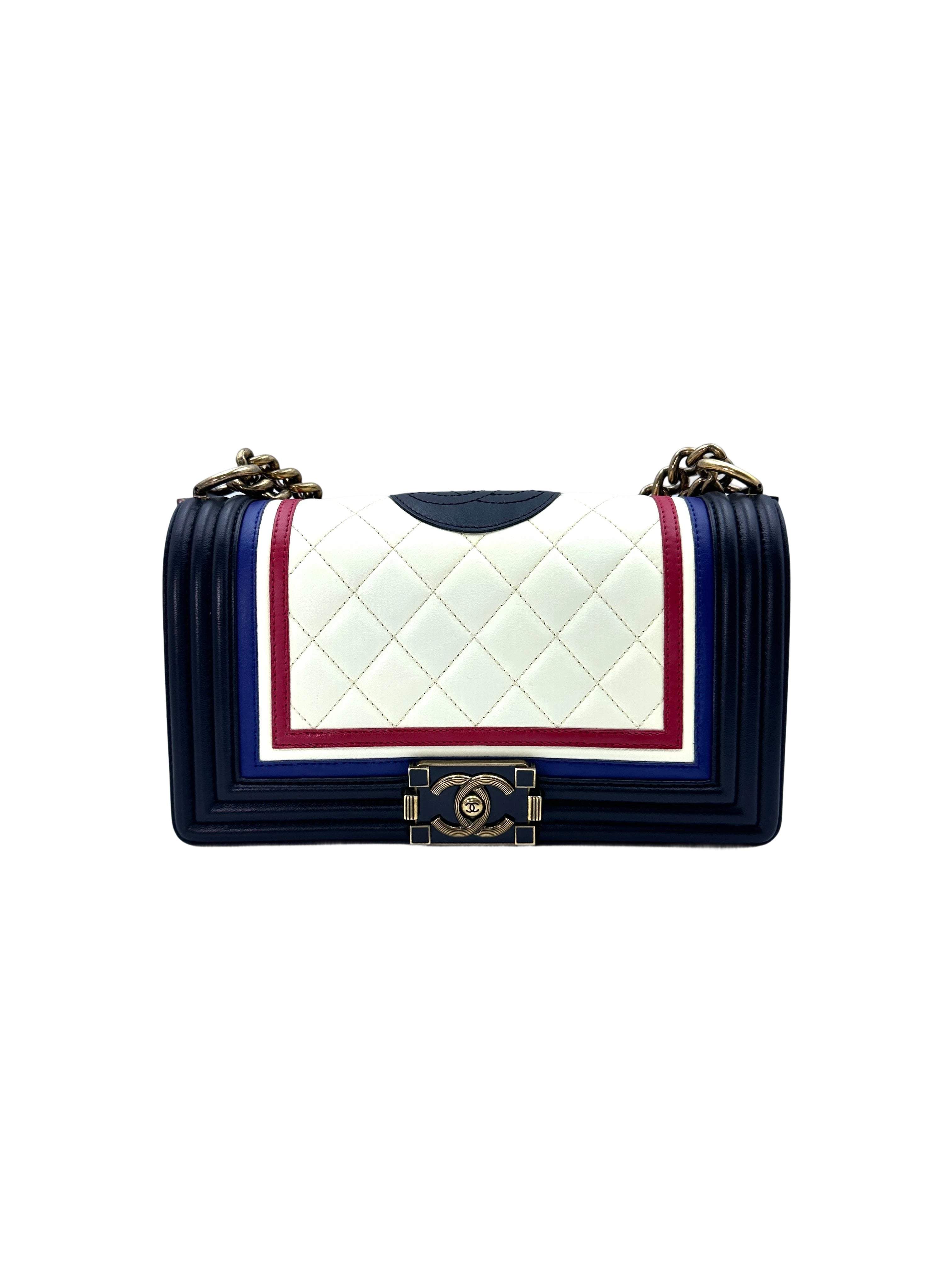 Chanel LeBoy Multicolor Quilted Leather Flap Bag With Gold Buckle(21***09) CC1517