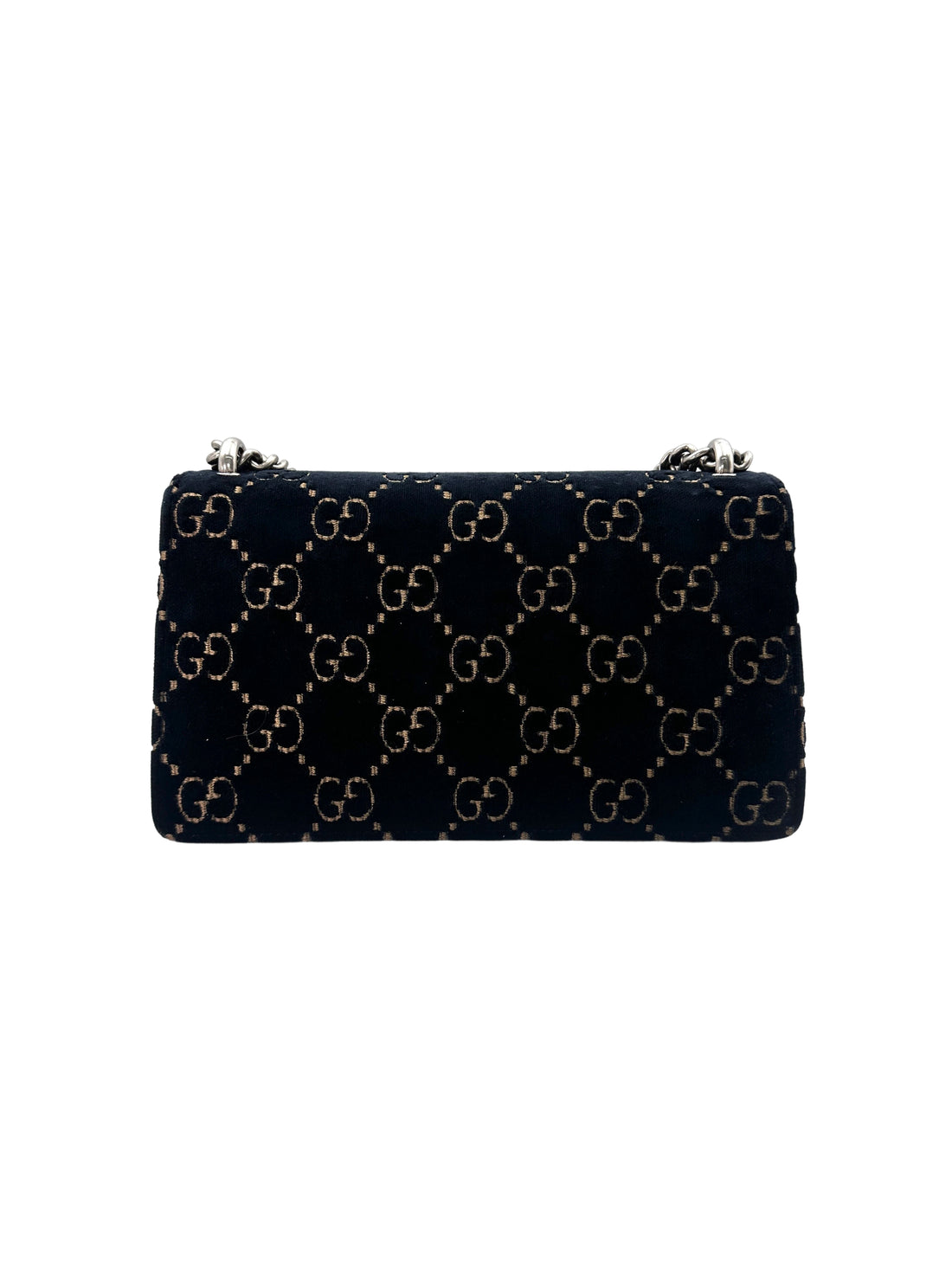 Gucci Dionysus GG Navy Velvet Medium Size Shoulder Bag GG756