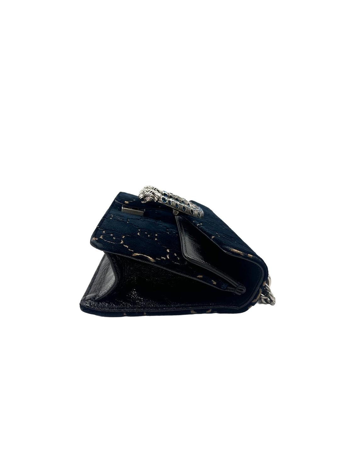 Gucci Dionysus GG Navy Velvet Medium Size Shoulder Bag GG756