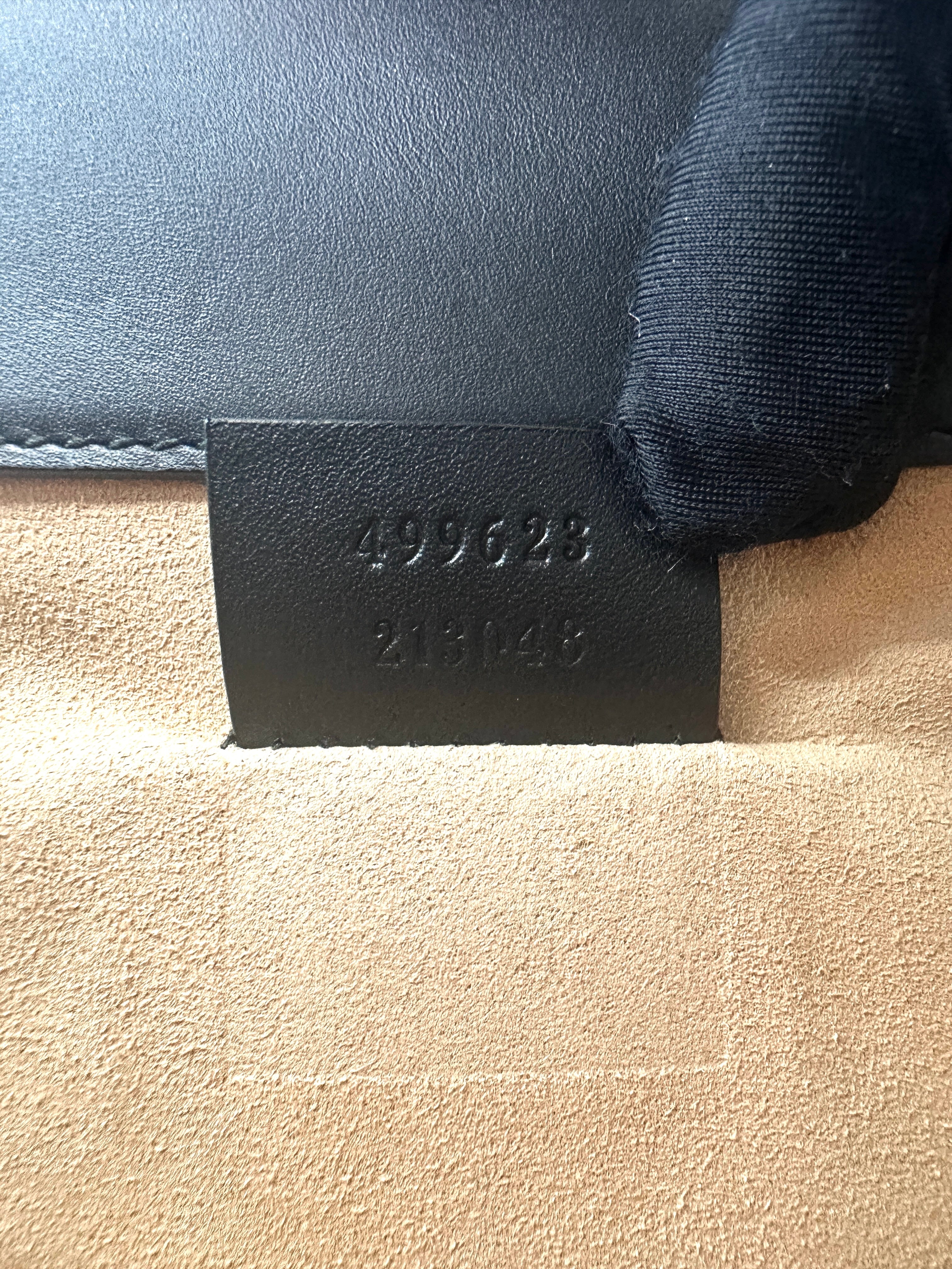 Gucci Dionysus GG Navy Velvet Medium Size Shoulder Bag GG756