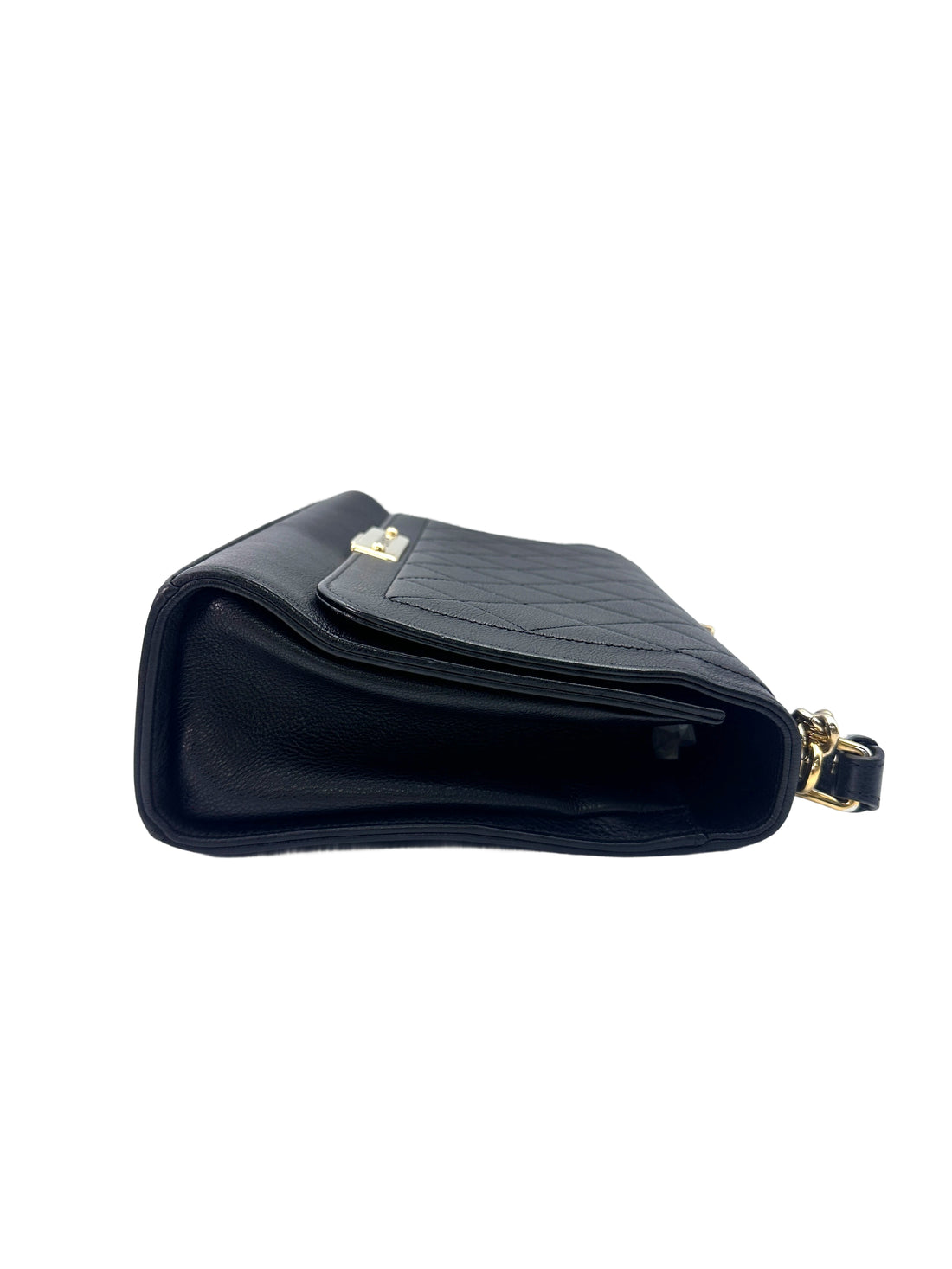 Chanel Label Click Black Quilted Calfskin Shoulder Bag With Gold Hardware(23***81) CC1527