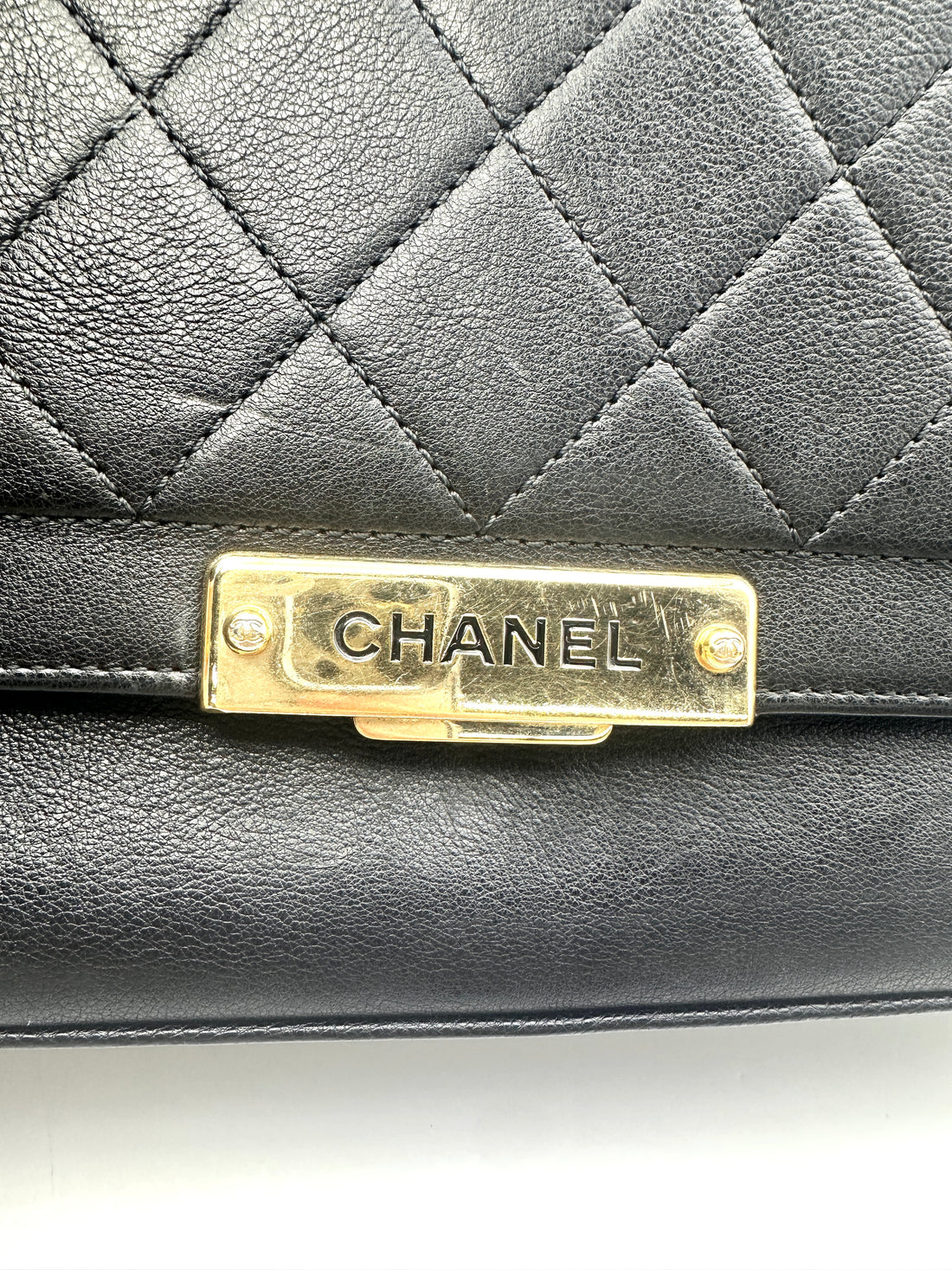 Chanel Label Click Black Quilted Calfskin Shoulder Bag With Gold Hardware(23***81) CC1527