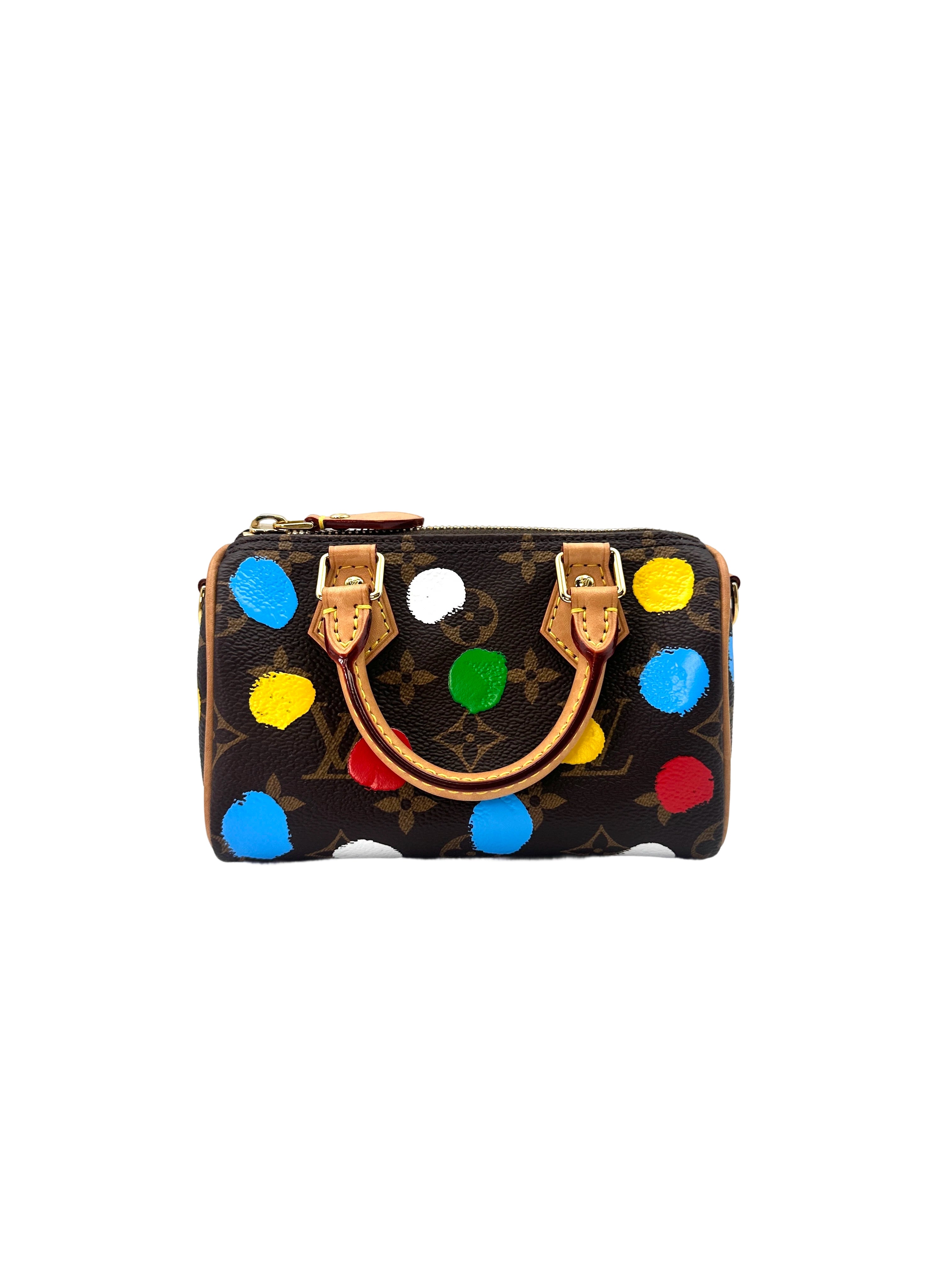 Louis Vuitton x Yayoi Kusama Speedy Nano Monogrma Painted Dots Handle Bag LV2113