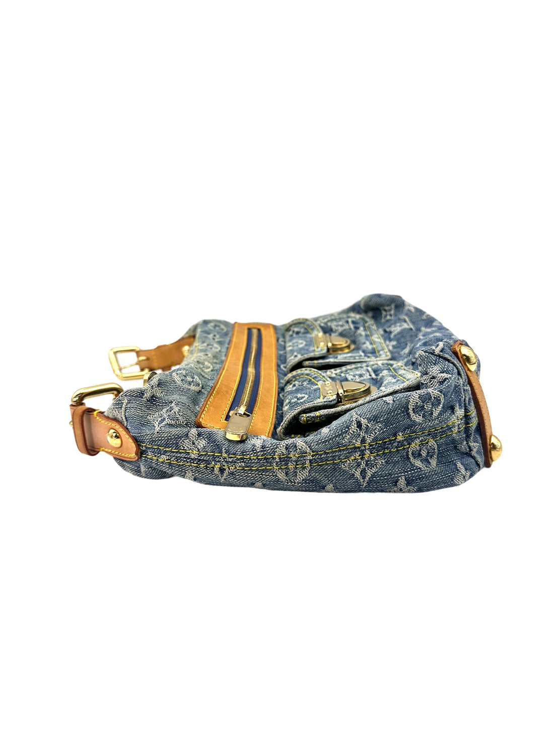 Louis Vuitton Blue Monogram Denim Blue Baggy Shoulder Bag LV2119