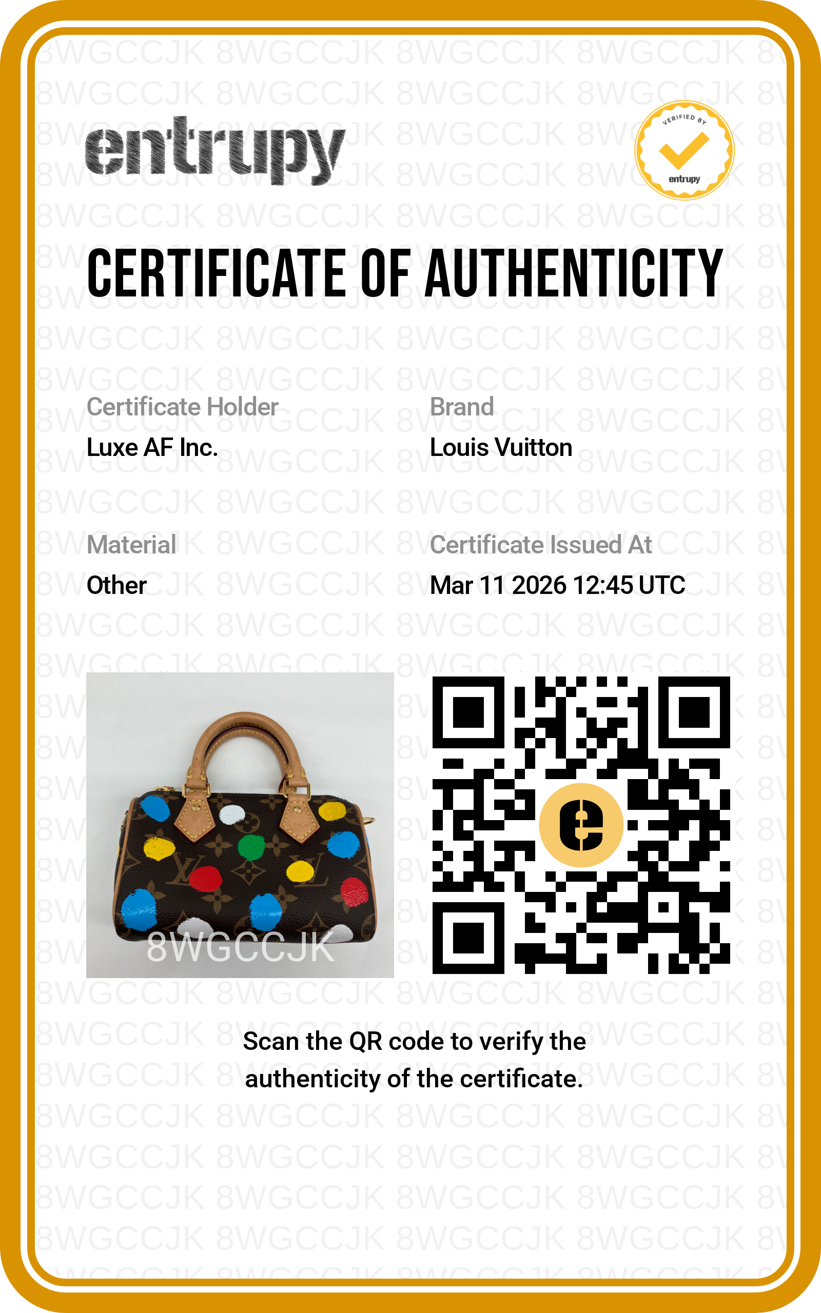 Louis Vuitton x Yayoi Kusama Speedy Nano Monogrma Painted Dots Handle Bag LV2113