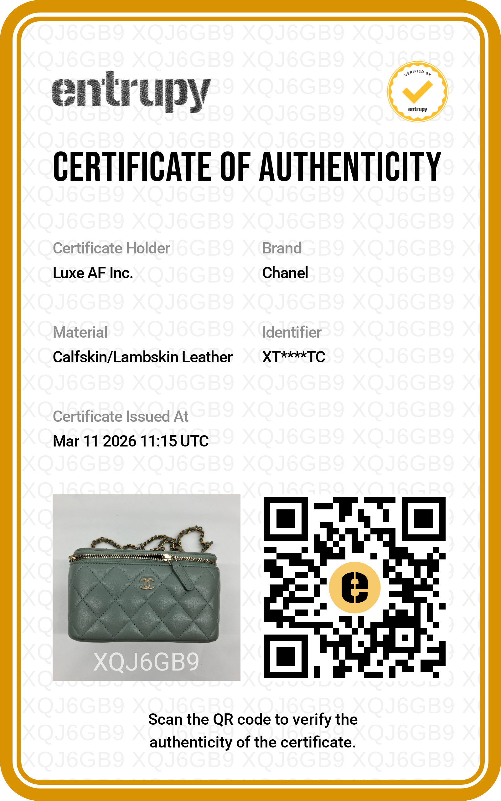 Chanel 23C Light Blue Quilted Lambskin Vanity Case Wtih Gold Hardware(XT***TC) CC1588