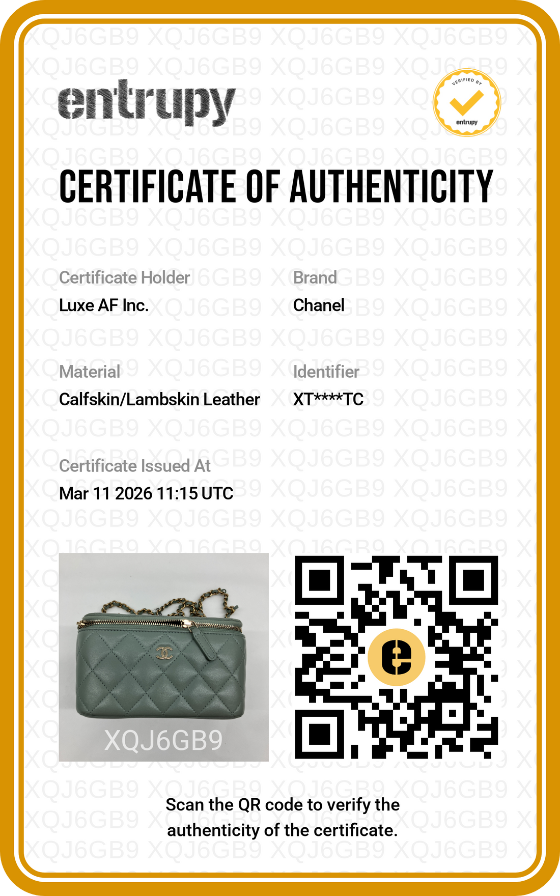 Chanel 23C Light Blue Quilted Lambskin Vanity Case Wtih Gold Hardware(XT***TC) CC1588