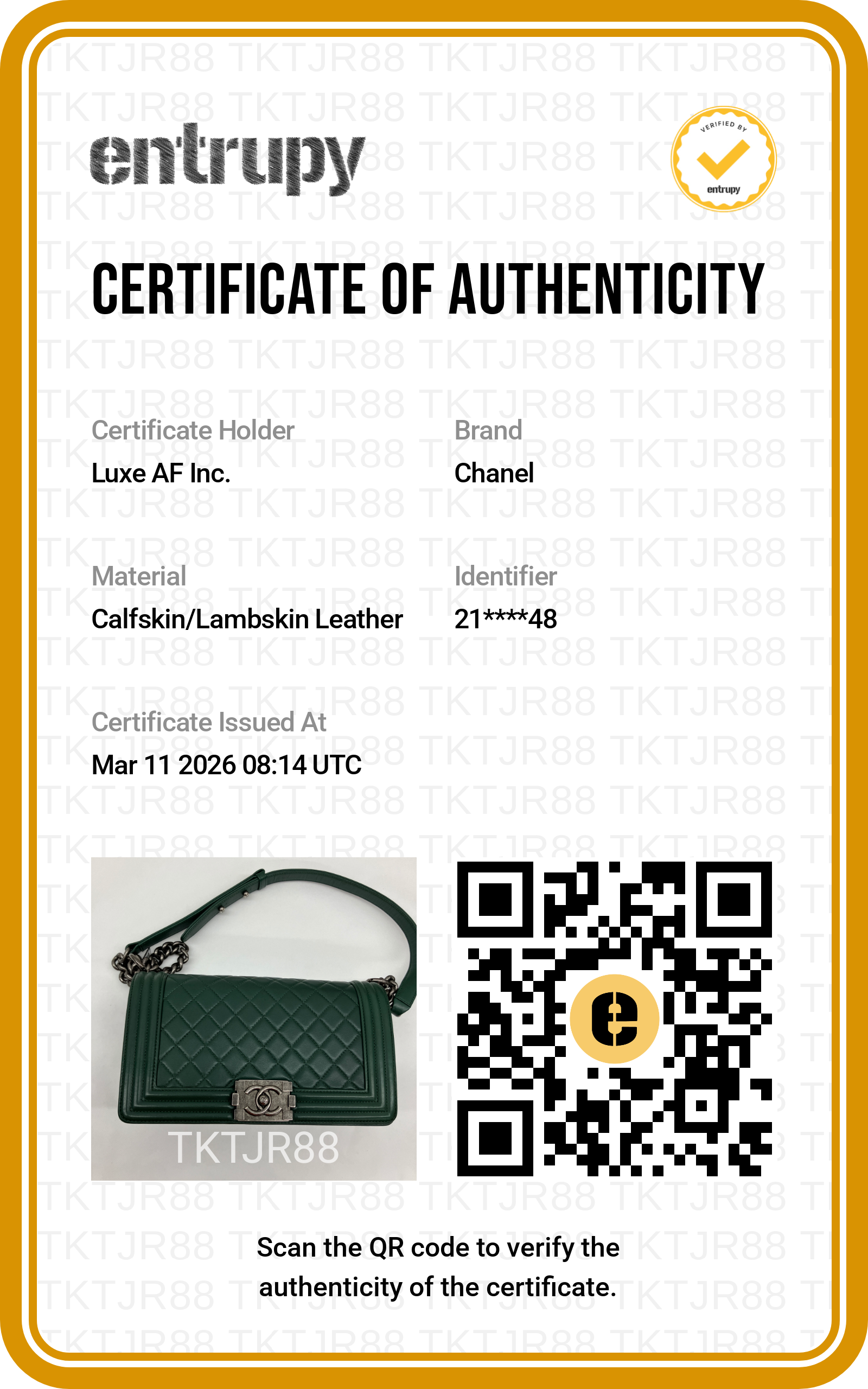 Chanel LeBoy Green Quilted  Leather Flap Bag With Silver Buckle(21***48) CC1519