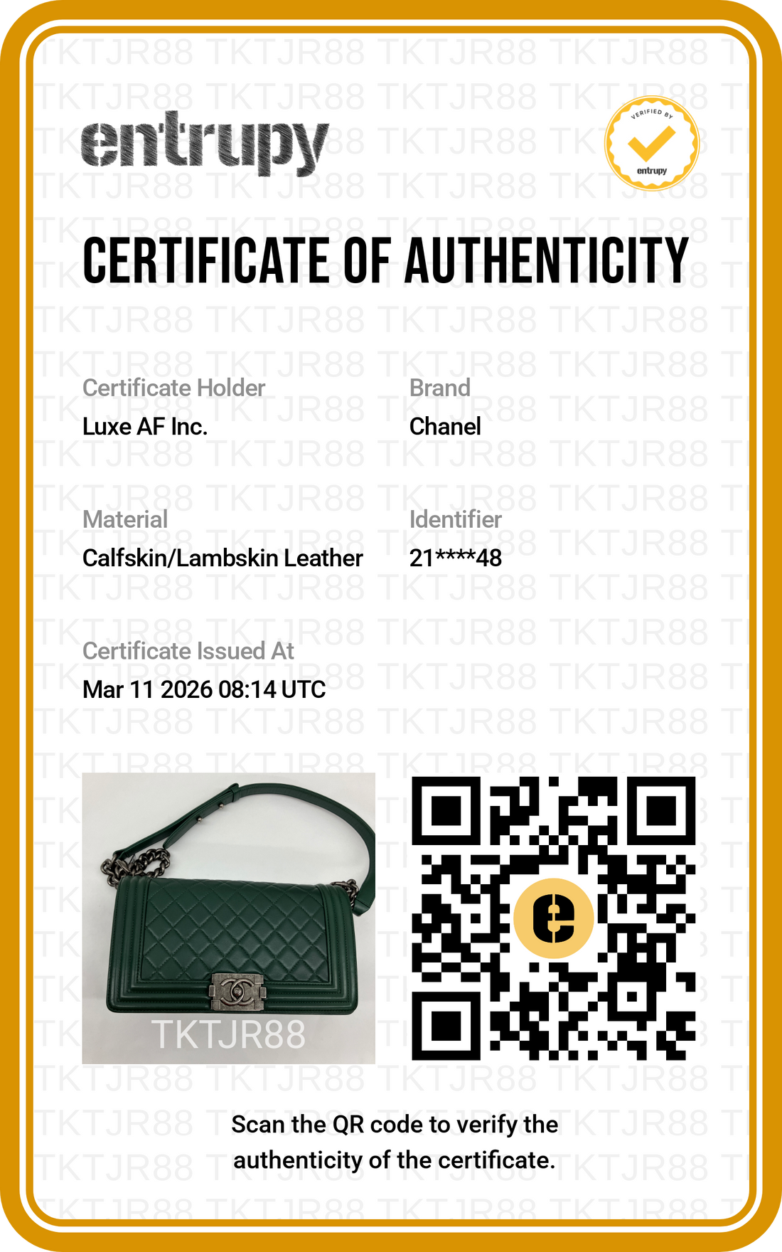 Chanel LeBoy Green Quilted  Leather Flap Bag With Silver Buckle(21***48) CC1519