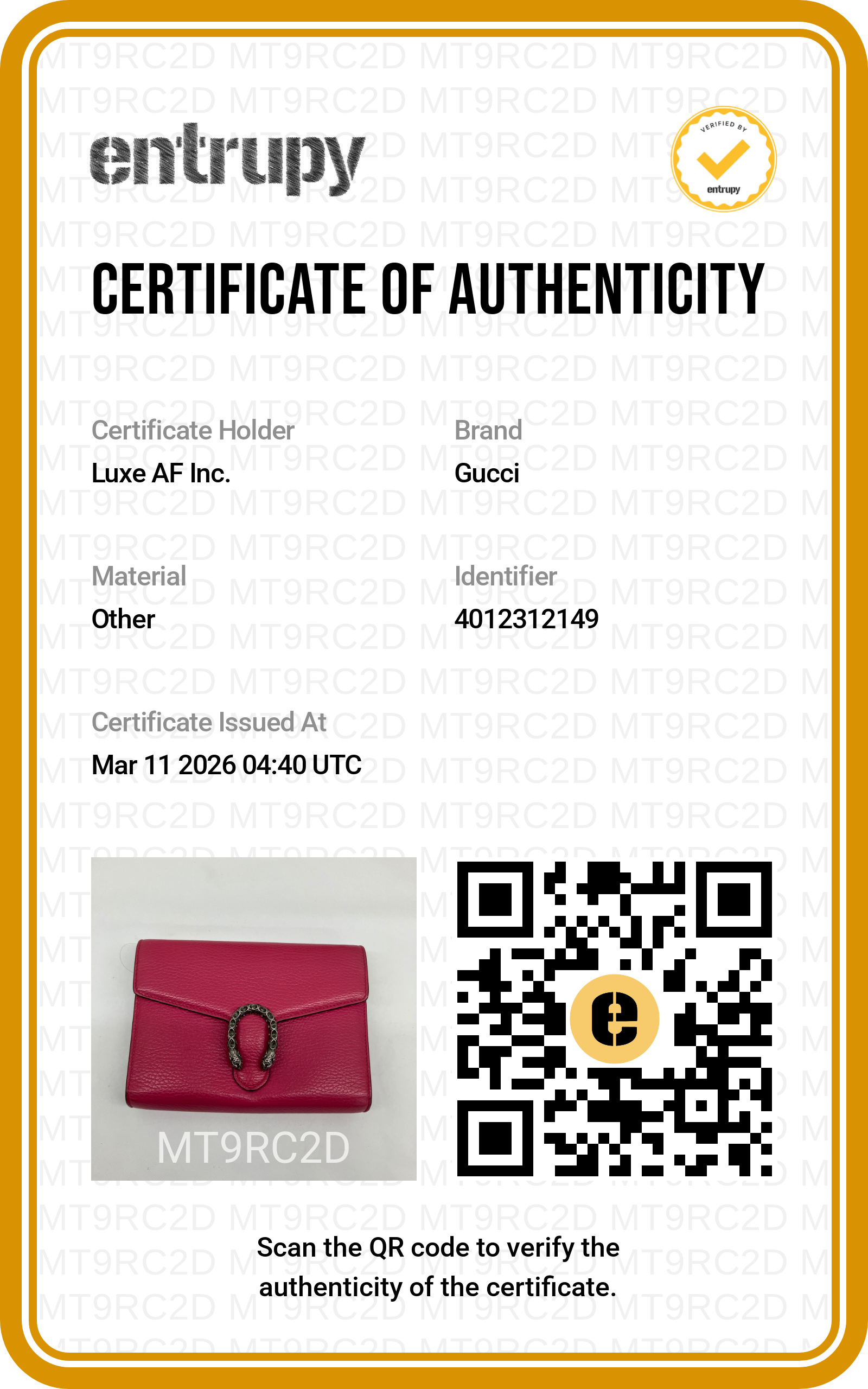Gucci Dionysus Pink Leather Wallet On Chain GG750