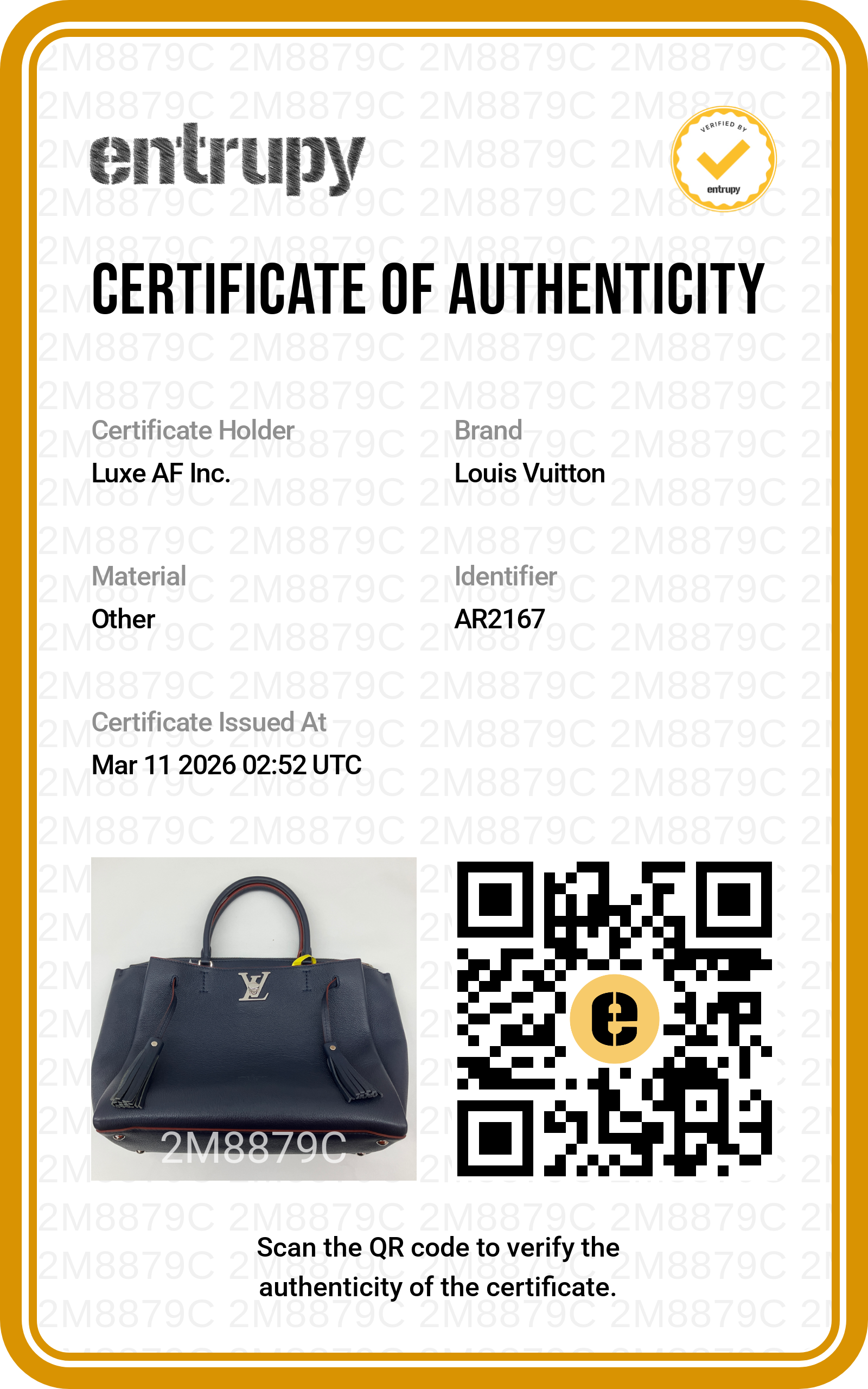 Louis Vuitton Lockme Black Leather Handle Bag With Tassels LV2108