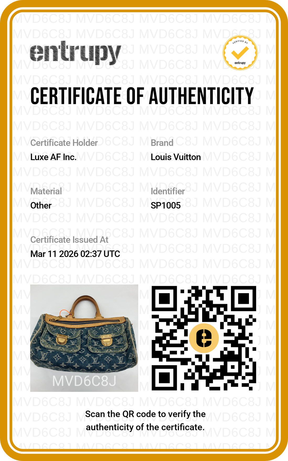 Louis Vuitton Blue Monogram Denim Neo Speedy Bag LV2197