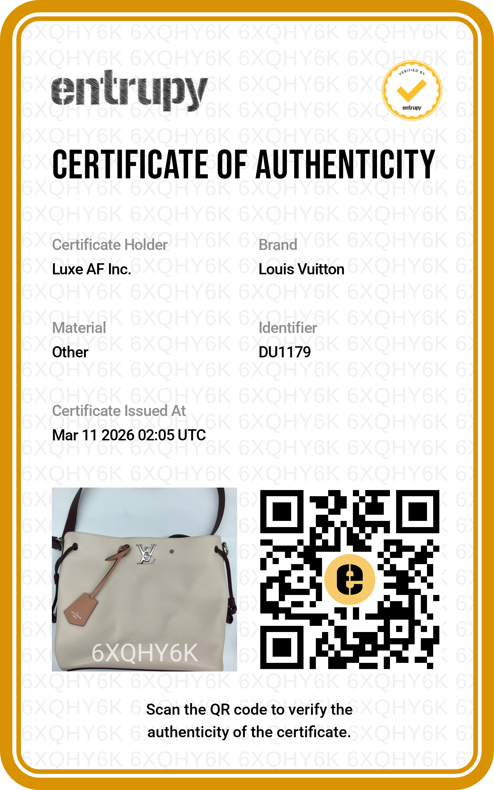 Louis Vuitton Lockme White Calfskin Bucket Bag LV2112