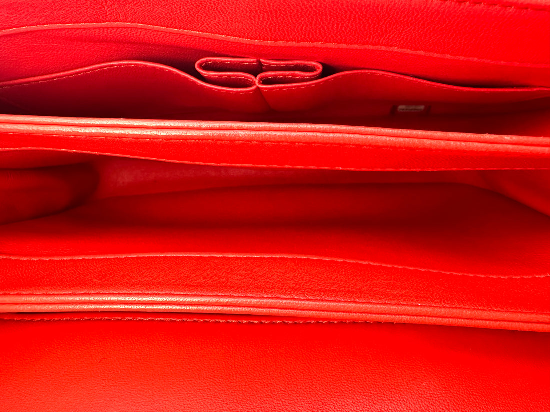 Chanel CoCo Handle Red Chevron Quilted Leather Handle Bag(26***62) CC1524