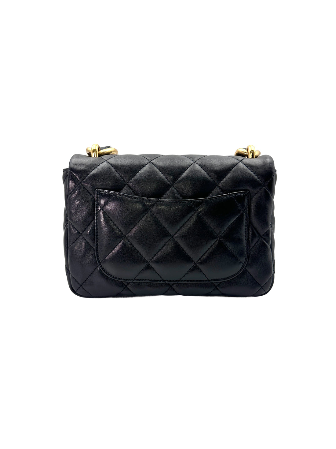 Chanel Funky Town Black Quilted Calfskin Flap Bag With Chunky Chain(P9***AC) CC1522