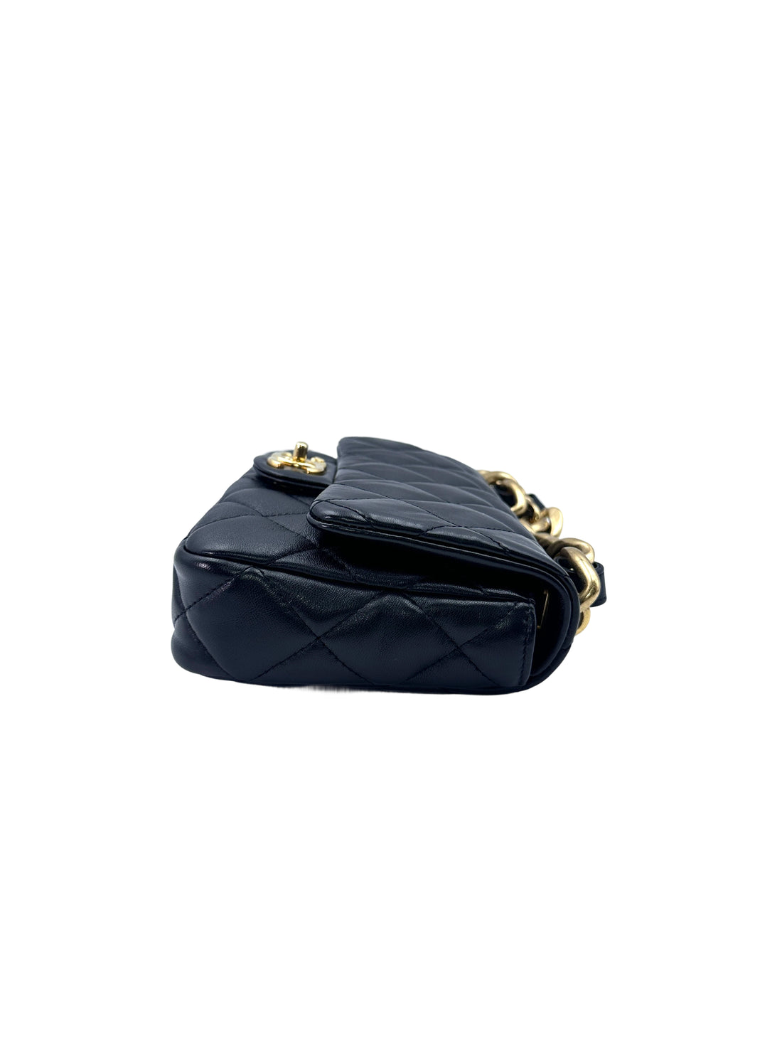 Chanel Funky Town Black Quilted Calfskin Flap Bag With Chunky Chain(P9***AC) CC1522