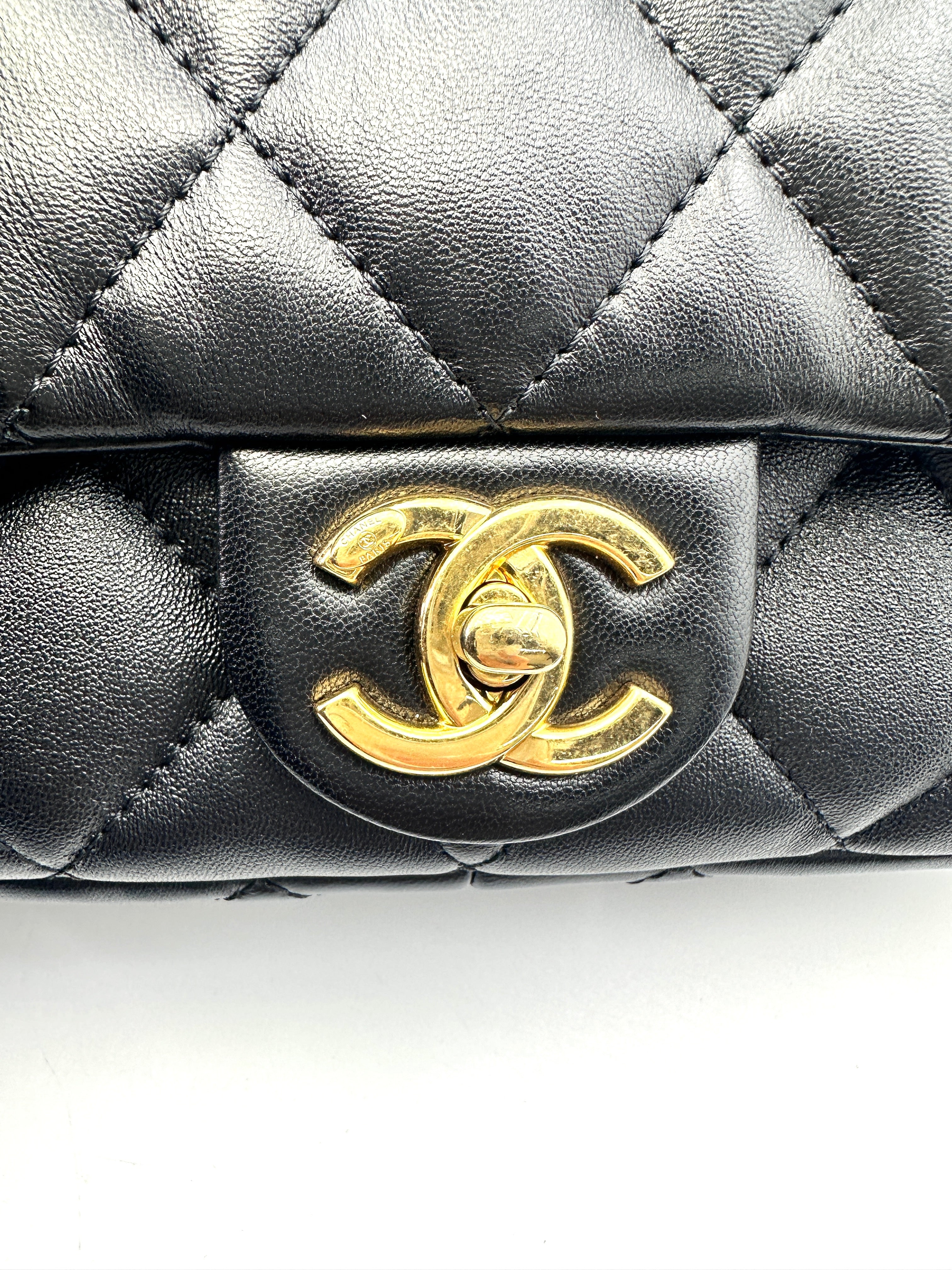 Chanel Funky Town Black Quilted Calfskin Flap Bag With Chunky Chain(P9***AC) CC1522