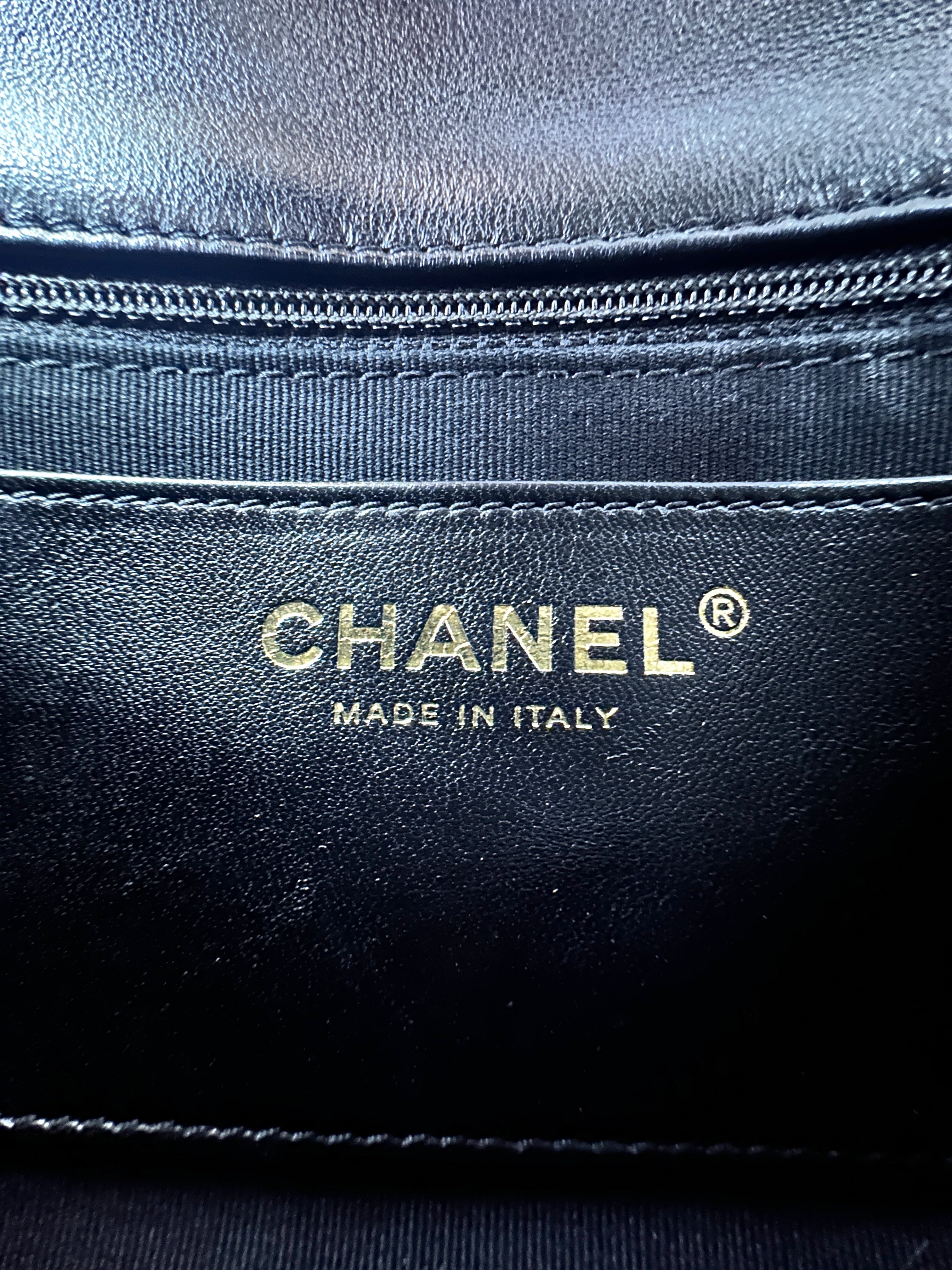 Chanel Funky Town Black Quilted Calfskin Flap Bag With Chunky Chain(P9***AC) CC1522
