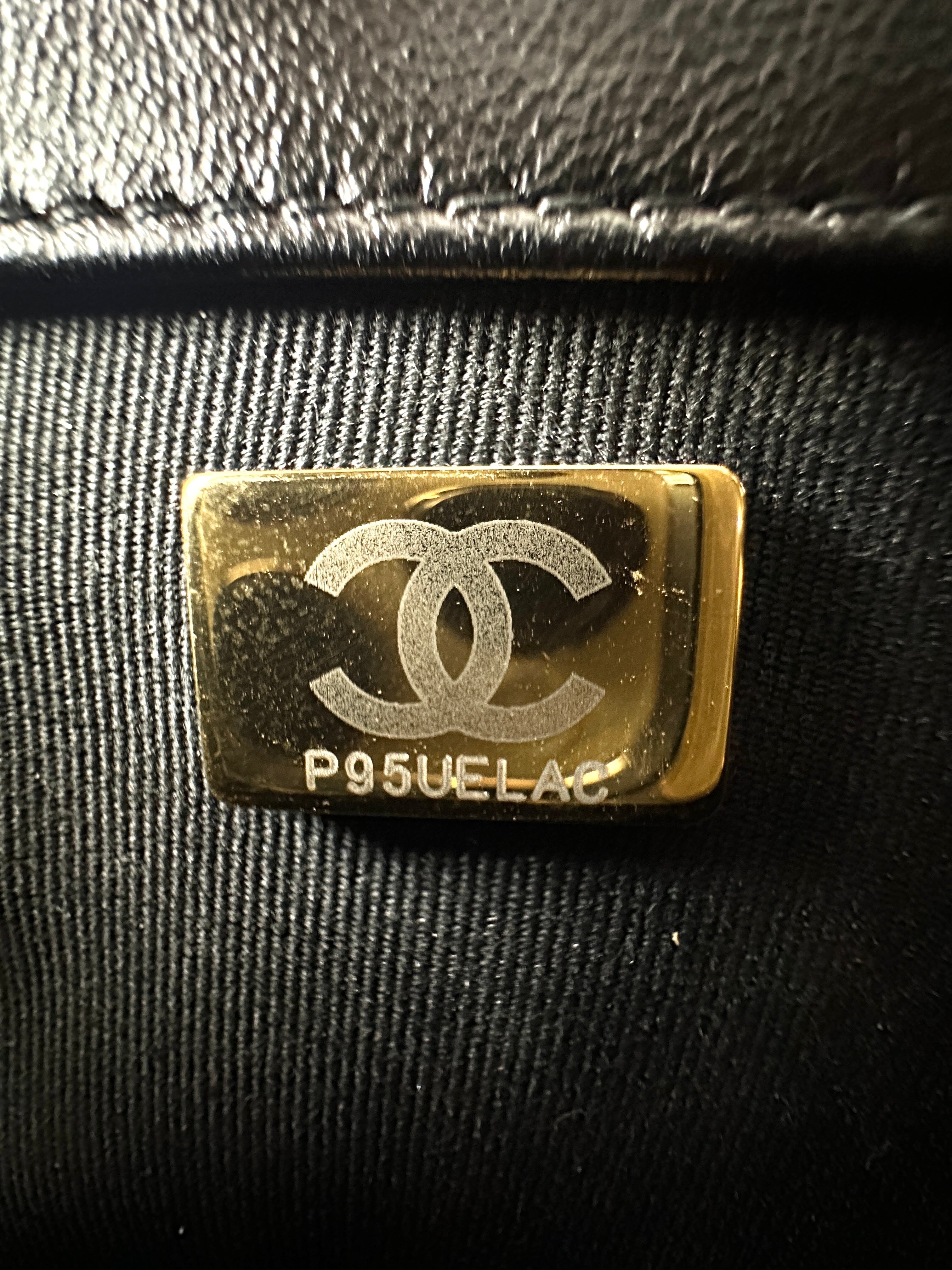 Chanel Funky Town Black Quilted Calfskin Flap Bag With Chunky Chain(P9***AC) CC1522