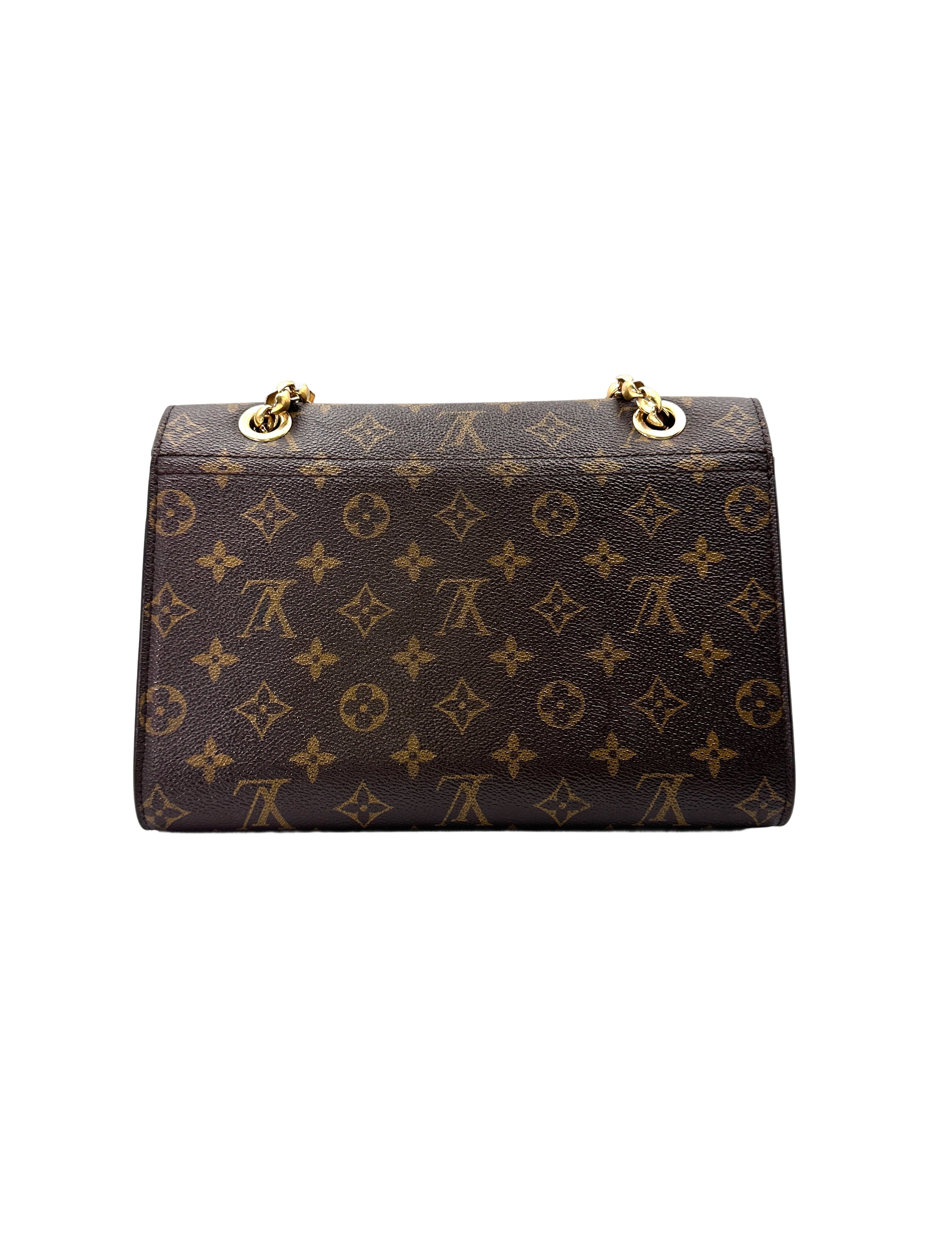 Louis Vuitton Victoire Monogram Canvas & Red Leather Chain Shoulder Bag LV2123