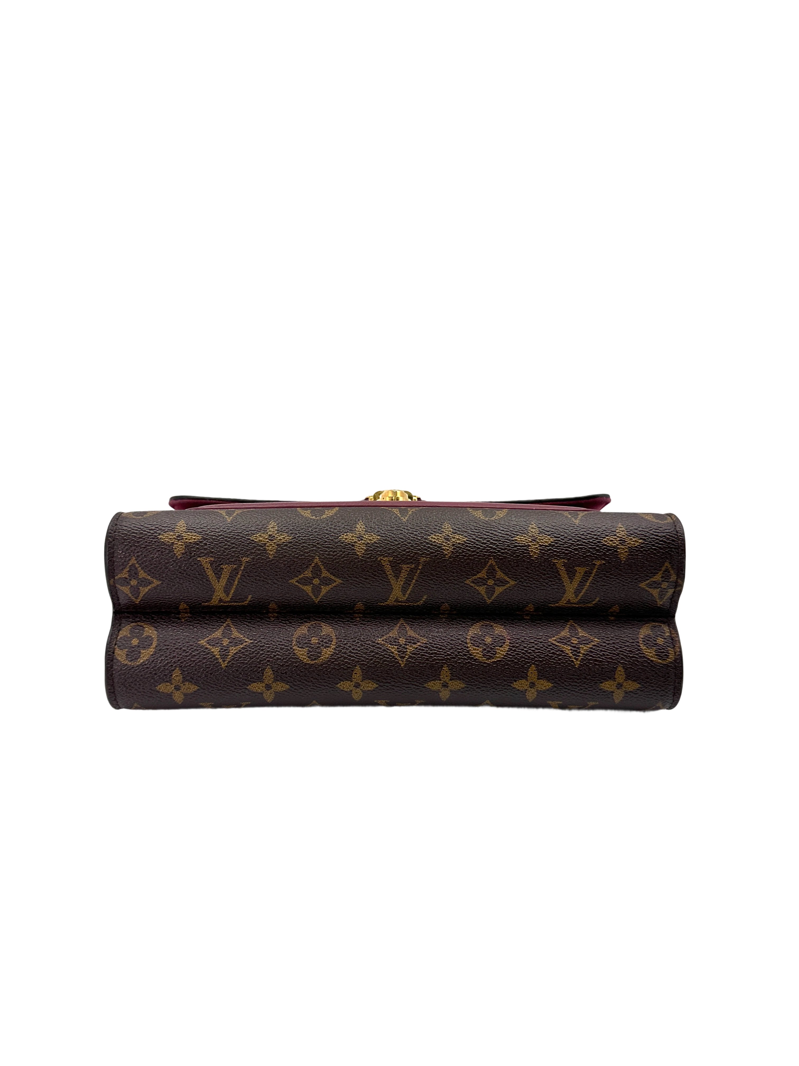 Louis Vuitton Victoire Monogram Canvas & Red Leather Chain Shoulder Bag LV2123