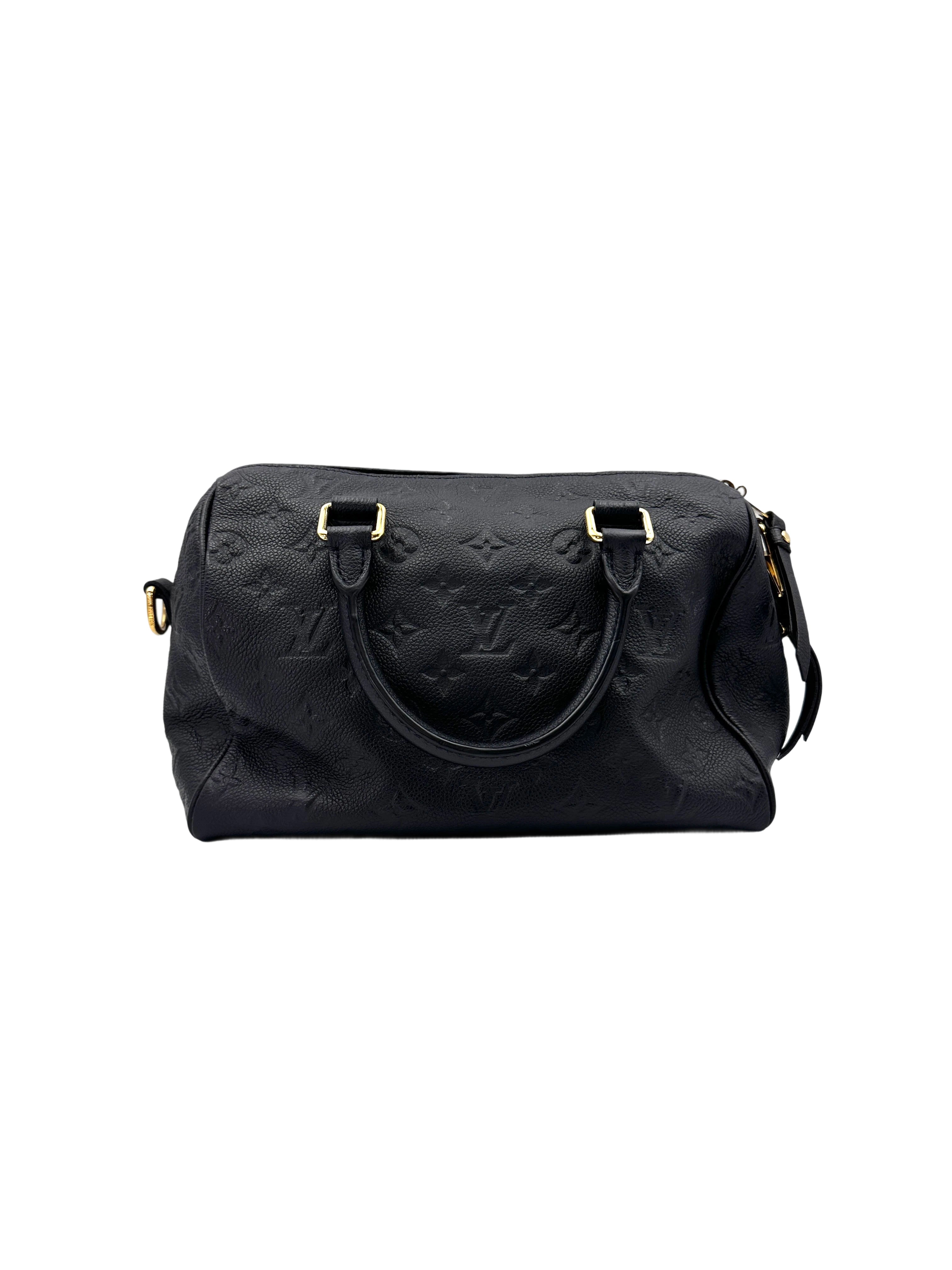 Louis Vuitton Speedy25 Black Monogram Empreinte Handle Bag LV2121