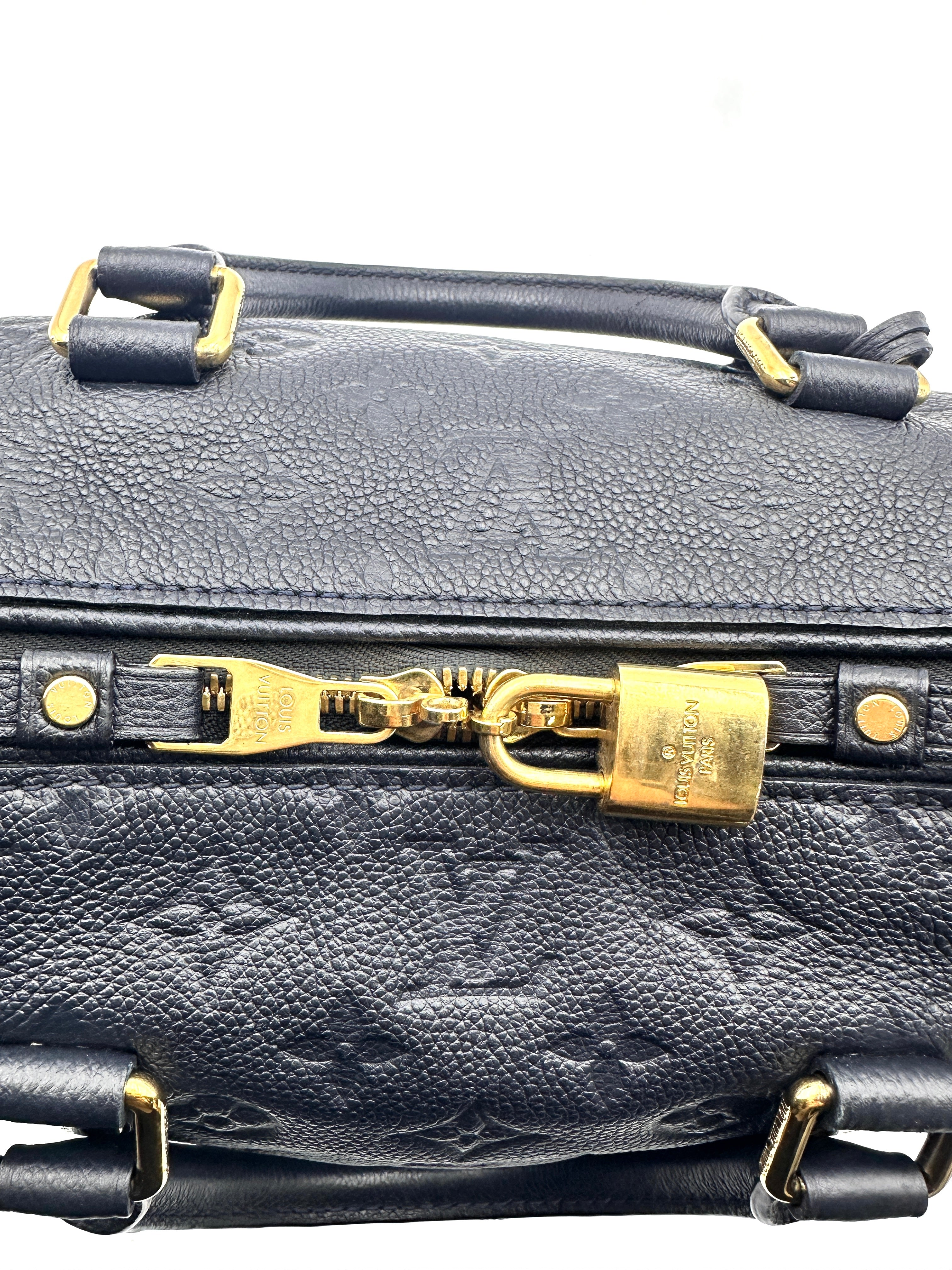 Louis Vuitton Speedy25 Black Monogram Empreinte Handle Bag LV2121