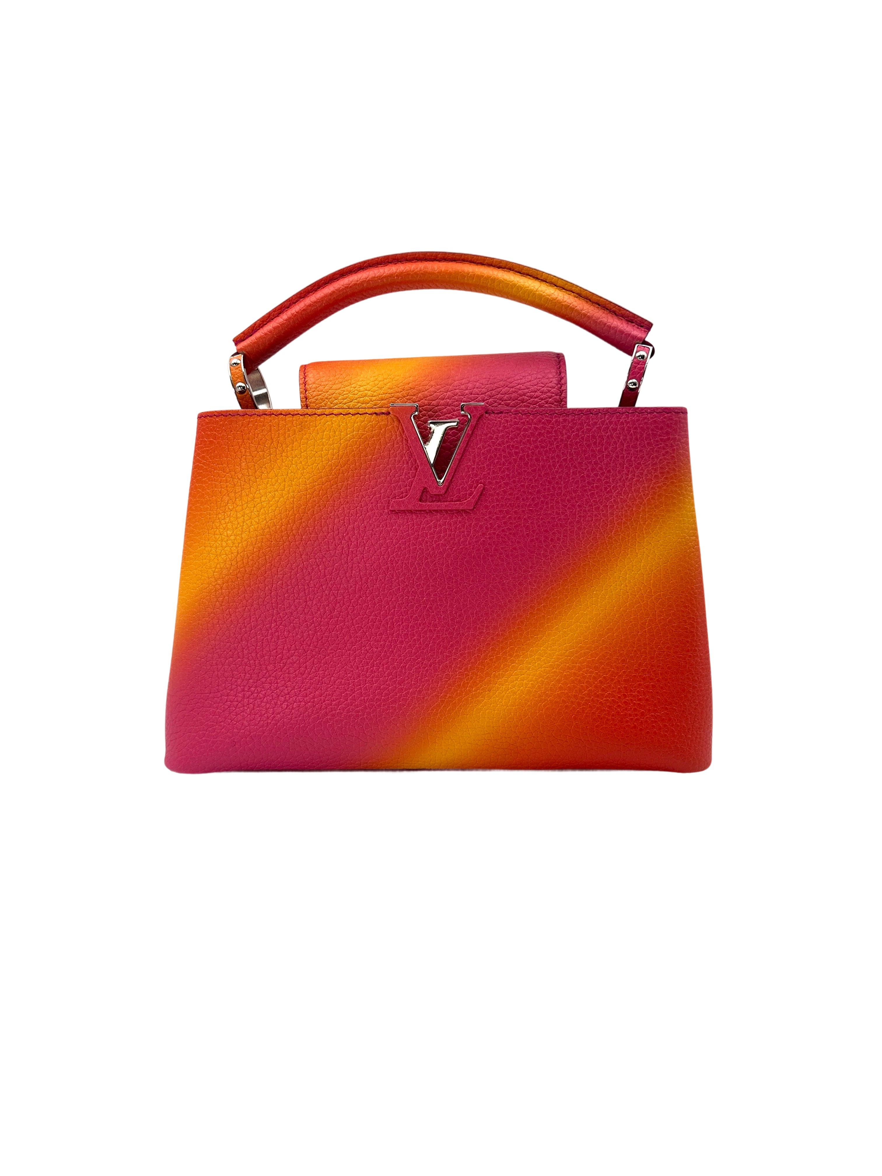 Louis Vuitton Capucines Sunrise Gradient Leather Top Handle Bag LV2120
