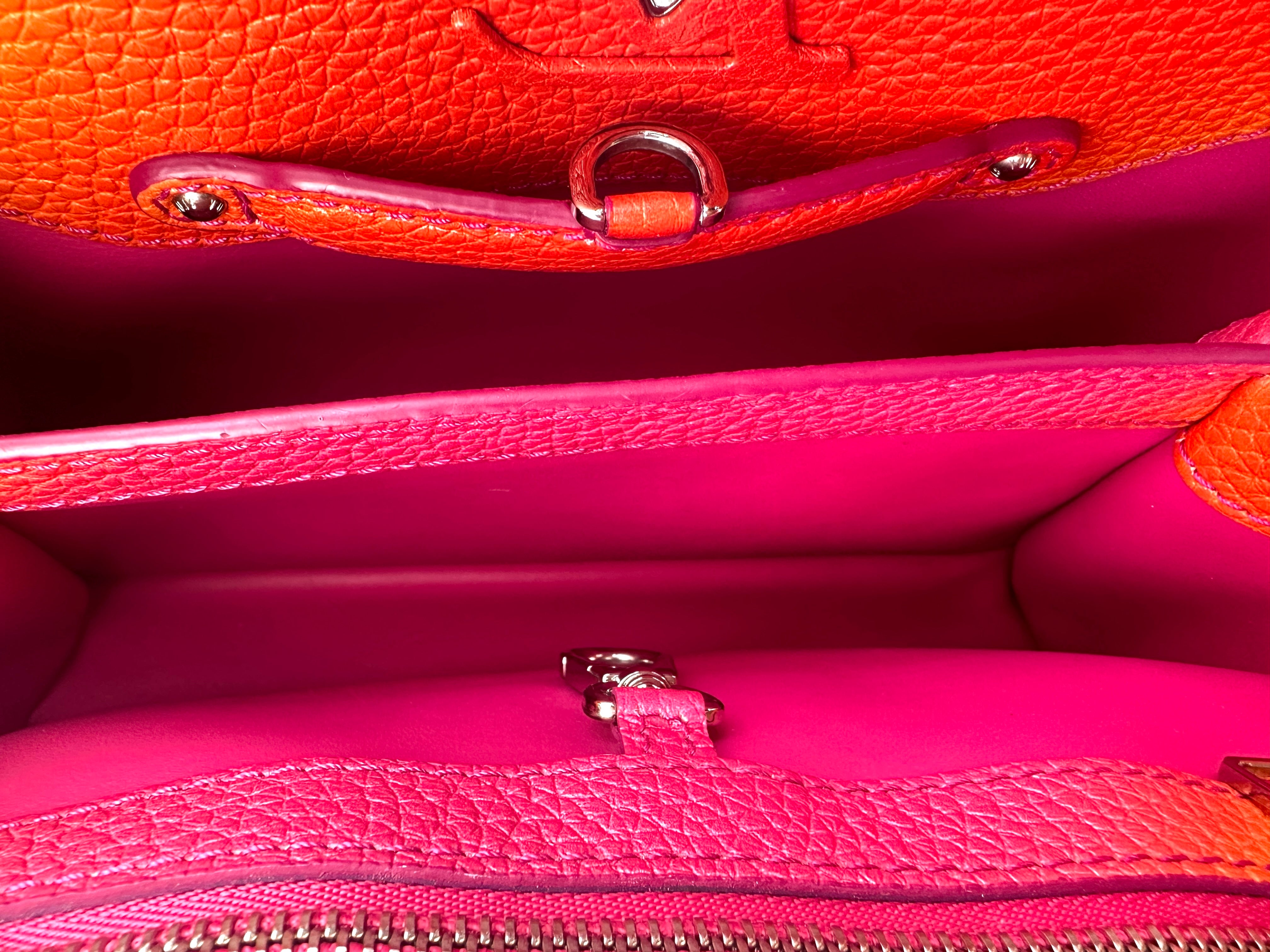 Louis Vuitton Capucines Sunrise Gradient Leather Top Handle Bag LV2120