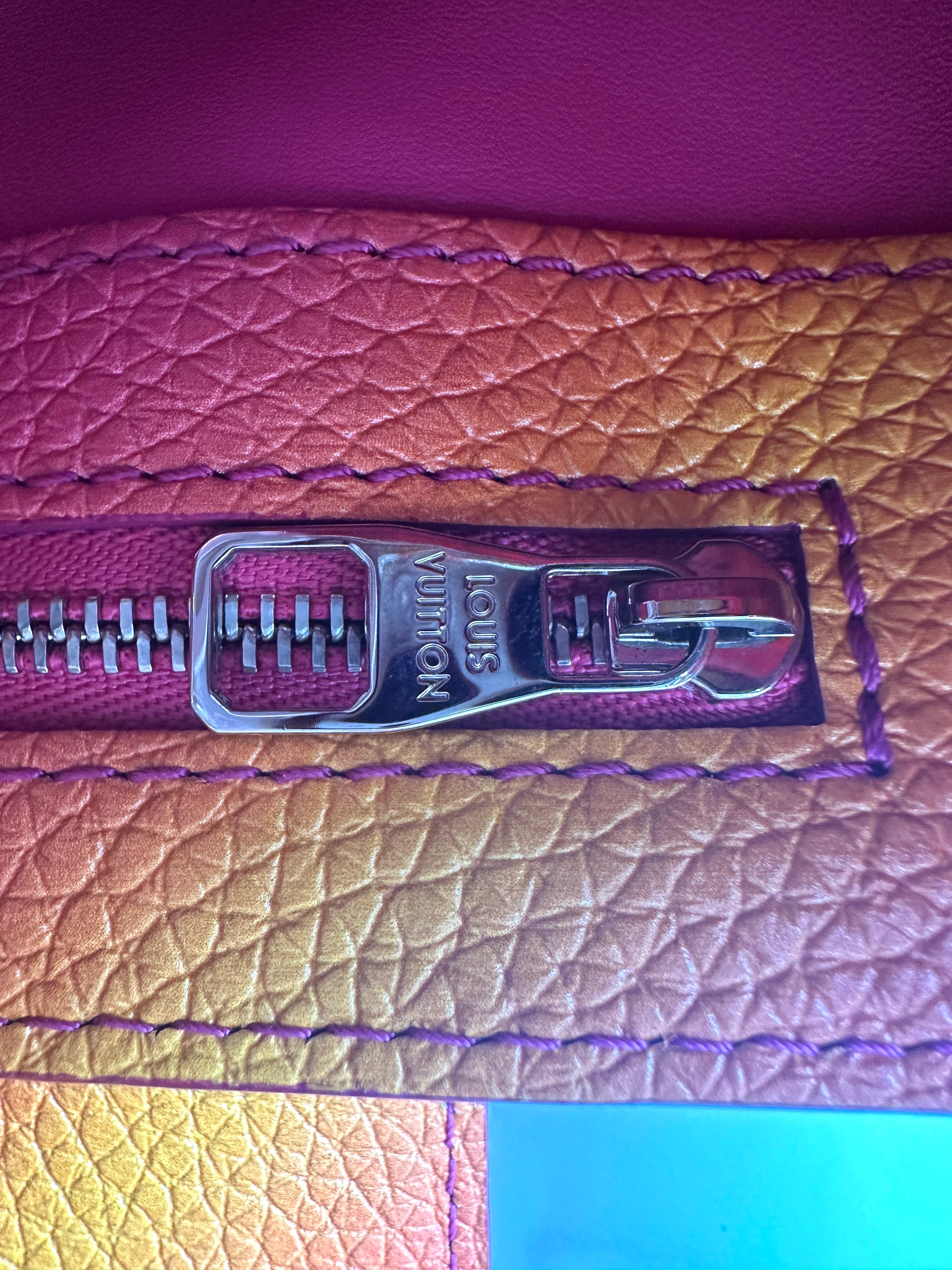 Louis Vuitton Capucines Sunrise Gradient Leather Top Handle Bag LV2120