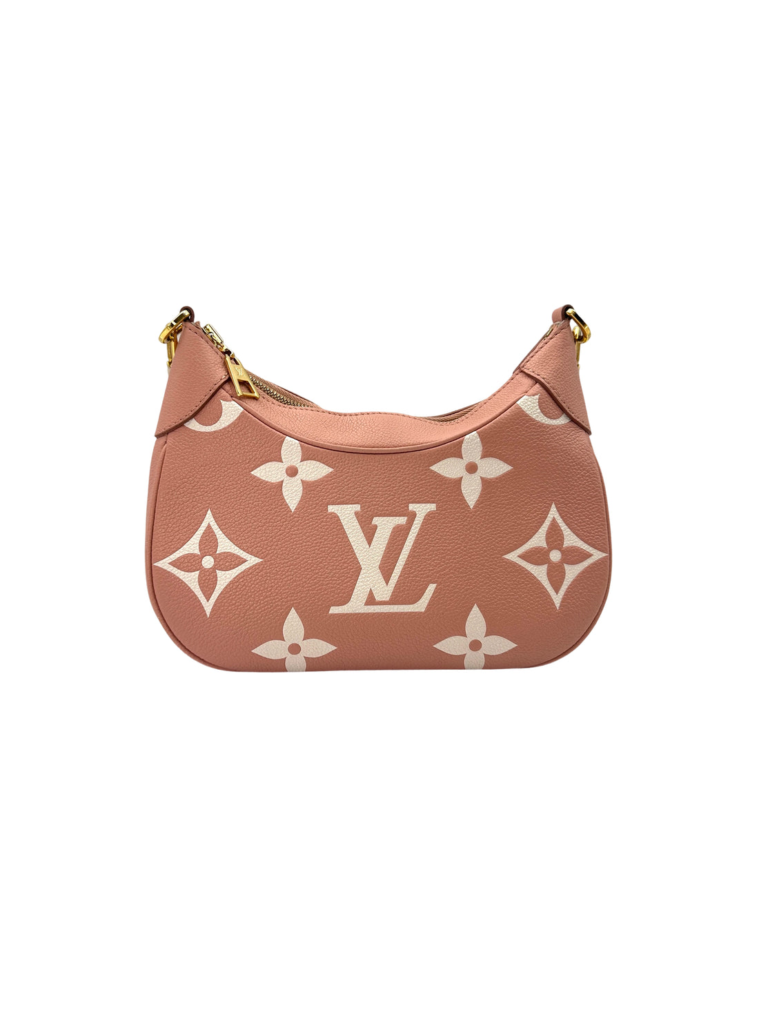 Louis Vuitton Bagatelle Pink/White Bicolor Monogram Empreinte Giant Leather Shoulder Bag IRIS070