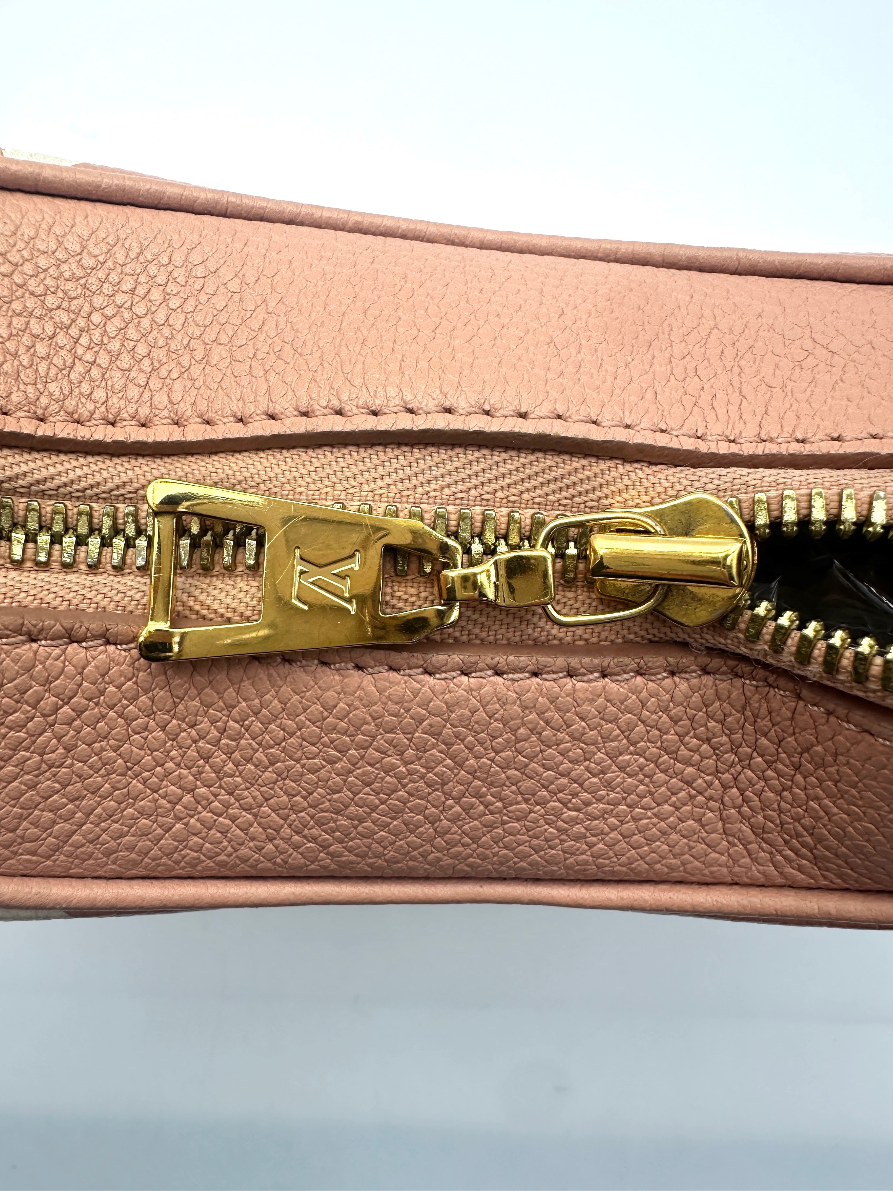 Louis Vuitton Bagatelle Pink/White Bicolor Monogram Empreinte Giant Leather Shoulder Bag IRIS070