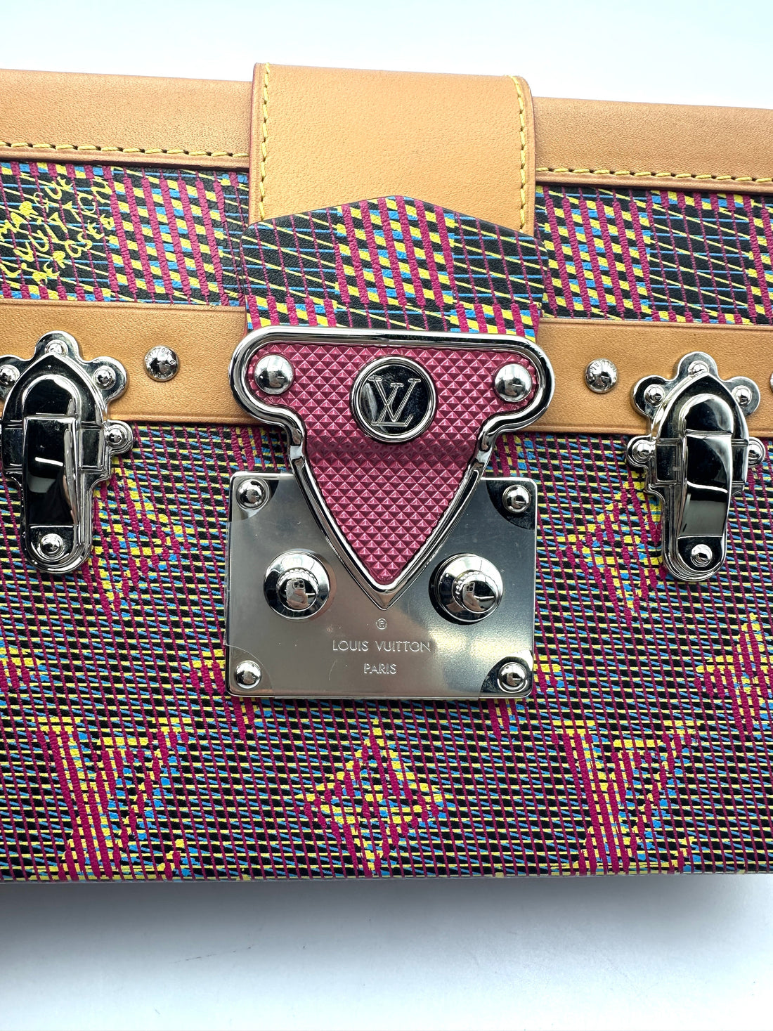Louis Vuitton Petite Malle LV Pop Red Monogram Damier Shoulder Bag LV2116