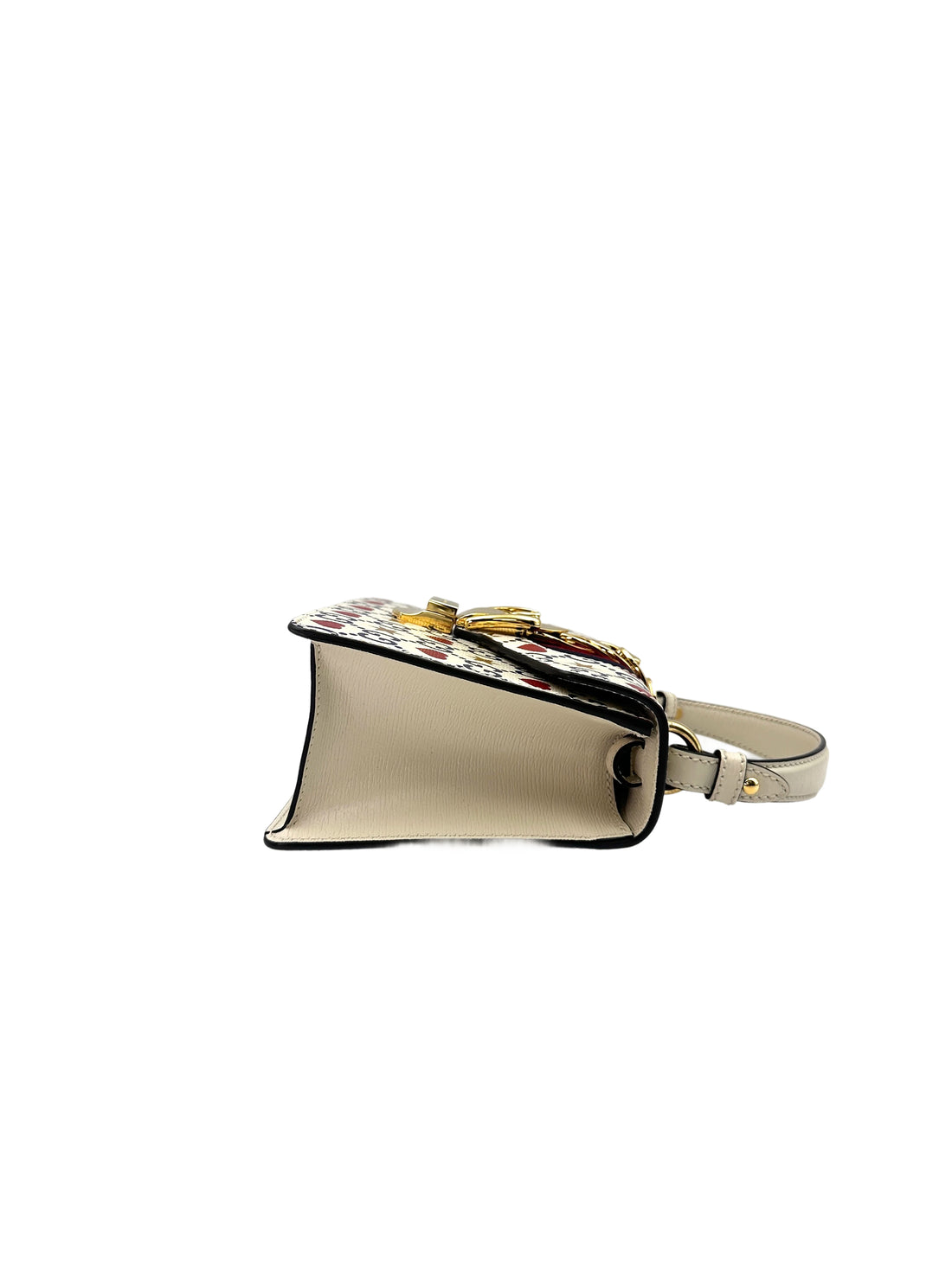 Gucci Sylvie Valentine's Day Limited Edition Hearts And Stars Print Leather Small Size Handle Bag GG755