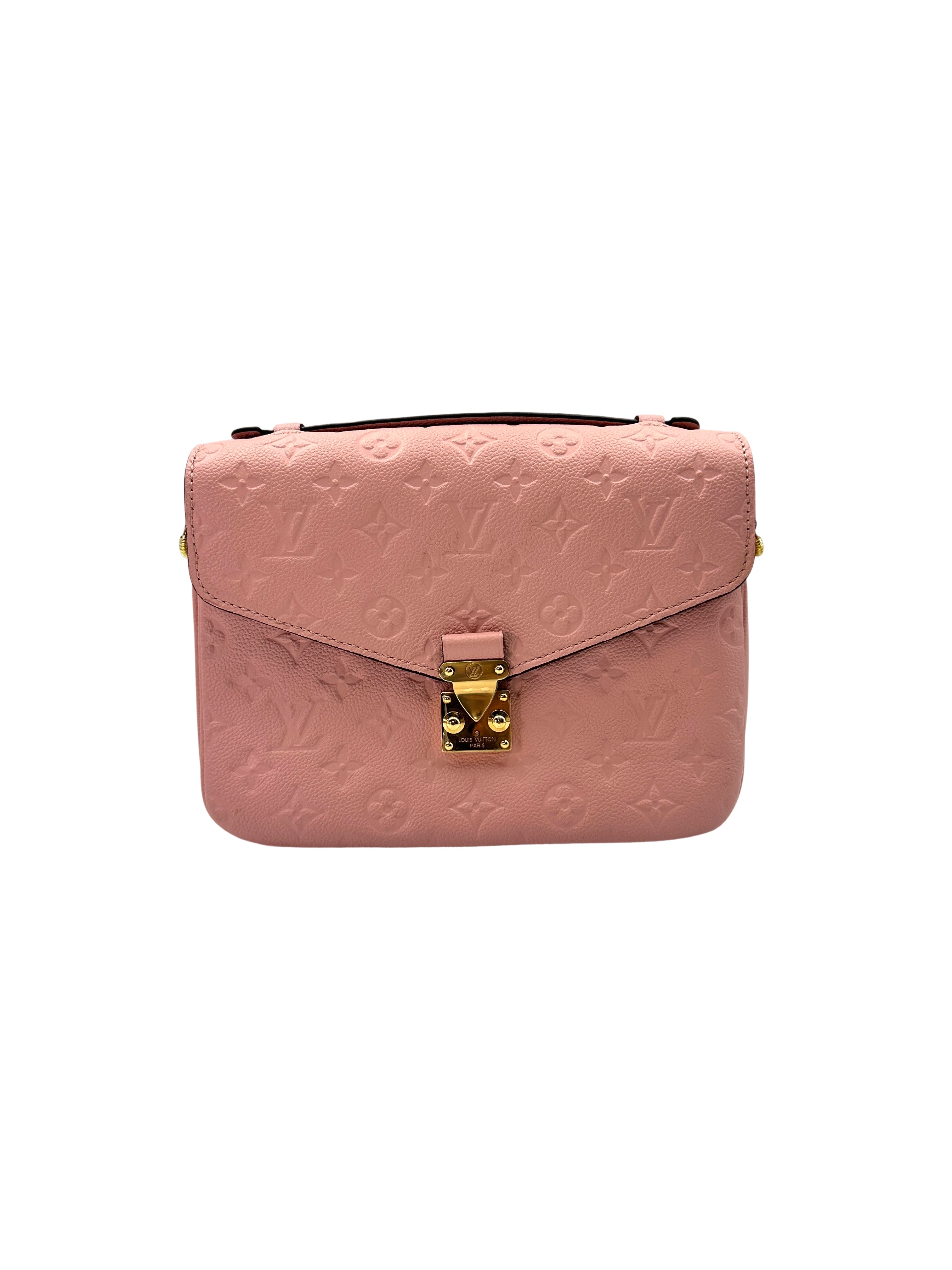 Louis Vuitton Pink Monogram Empreinte Leather Pochette Metis LV2117