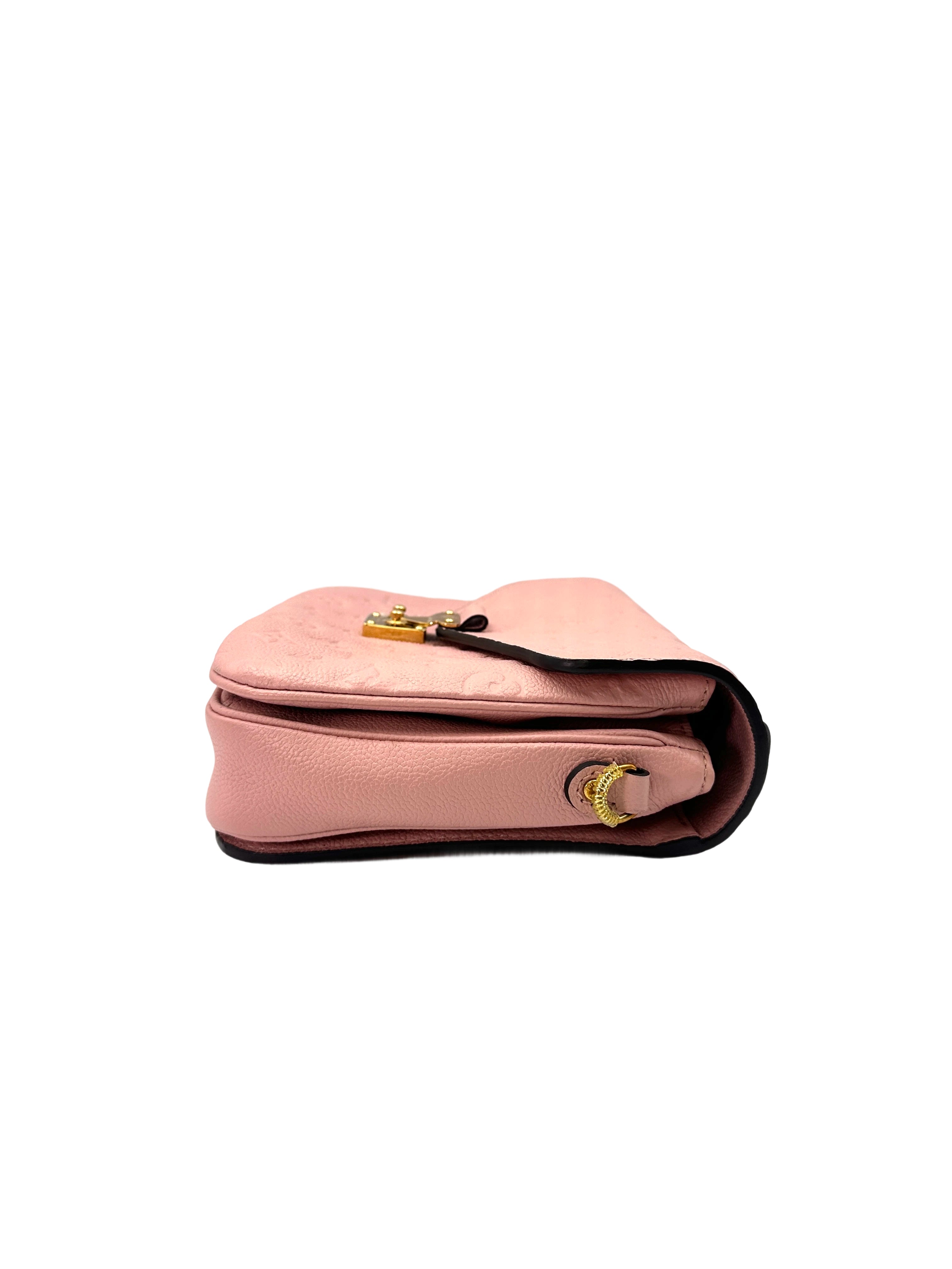 Louis Vuitton Pink Monogram Empreinte Leather Pochette Metis LV2117
