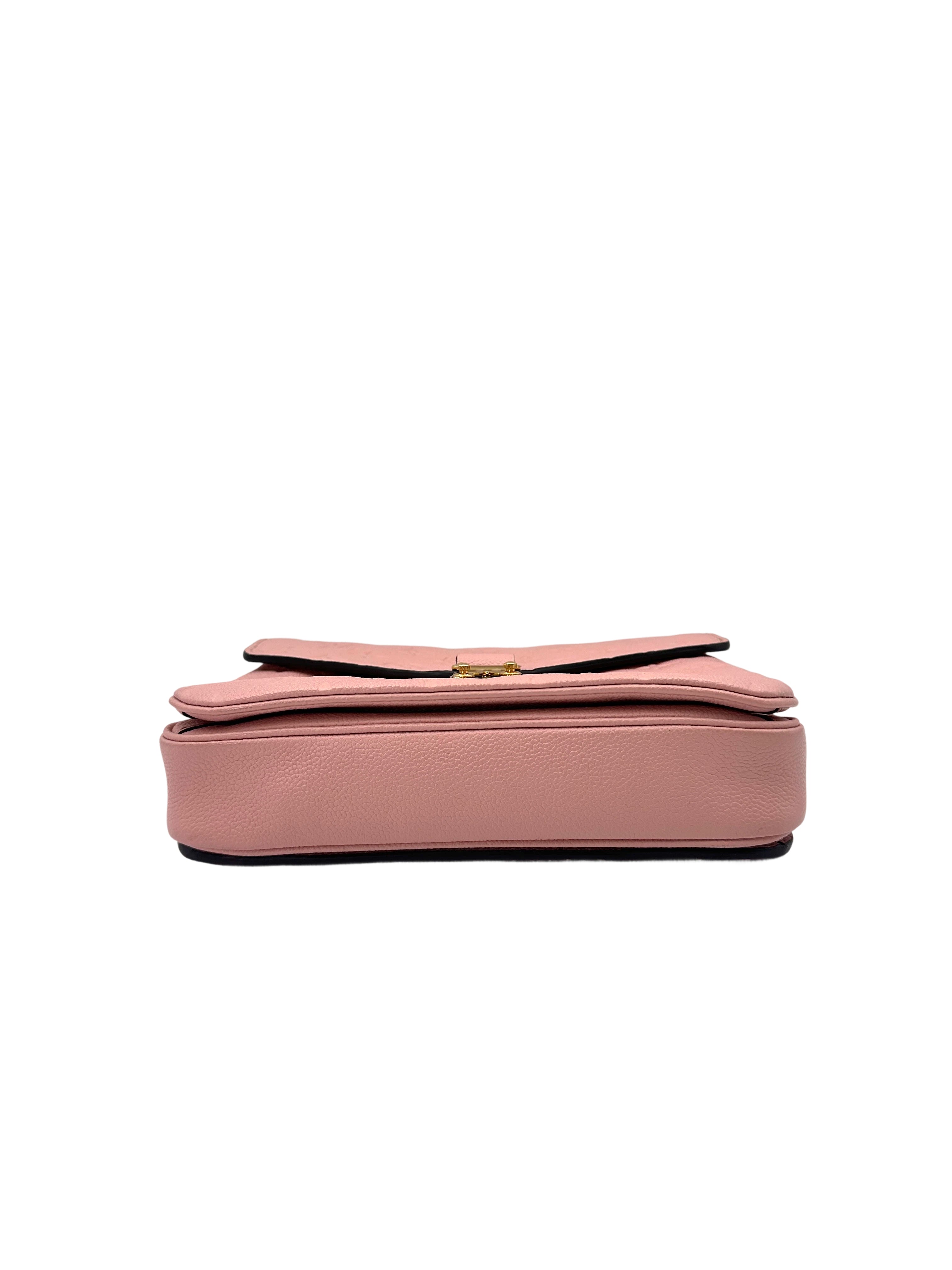 Louis Vuitton Pink Monogram Empreinte Leather Pochette Metis LV2117