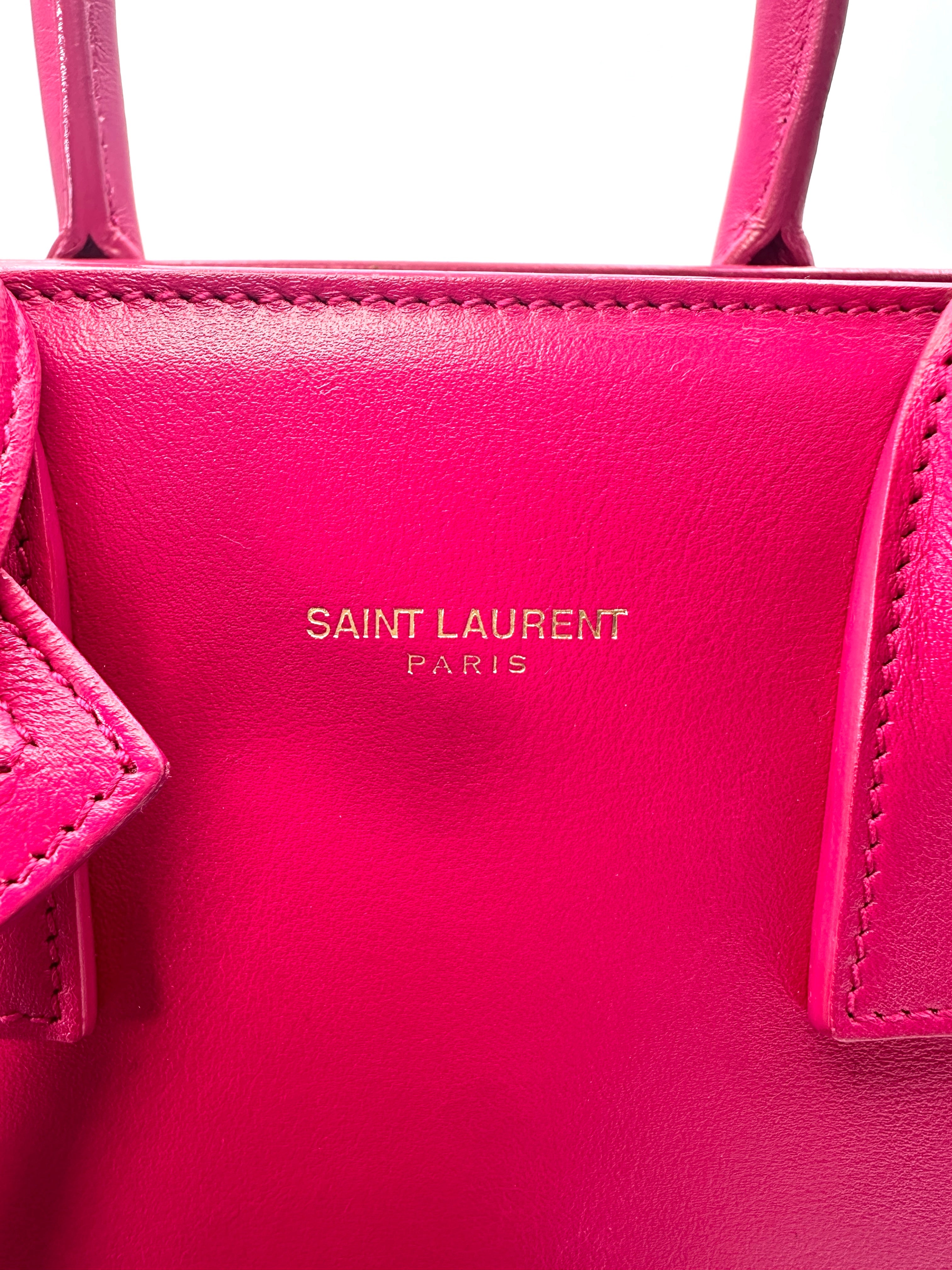 Saint Laurent Sac De Jour Pink Calfskin Handle Bag SL172