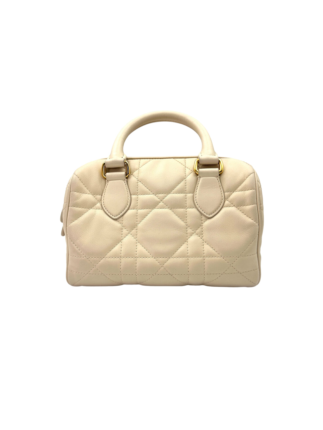 Christian Dior Dior Groove White Macrocannage Leather Handle Bag IRIS071