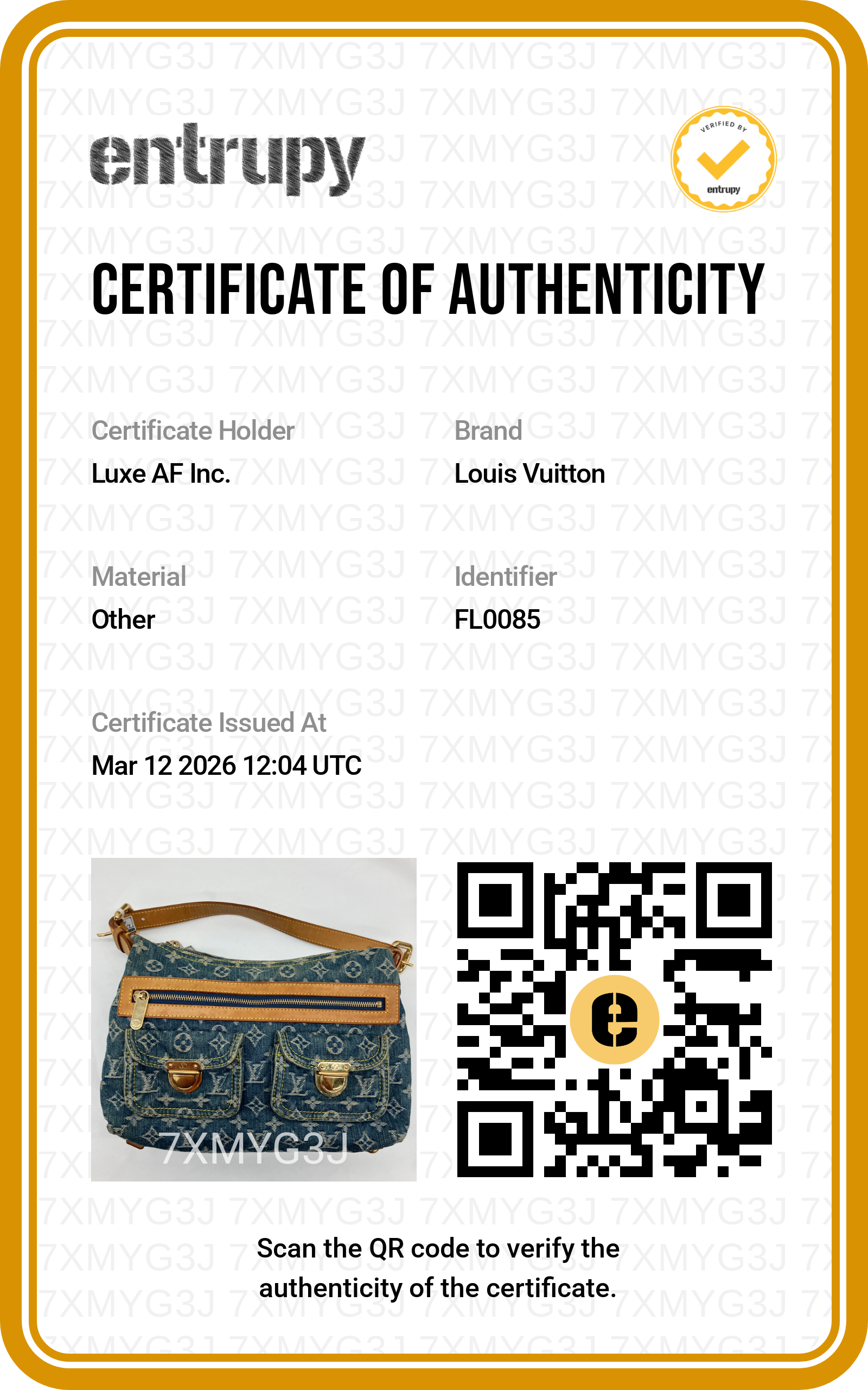Louis Vuitton Blue Monogram Denim Blue Baggy Shoulder Bag LV2130