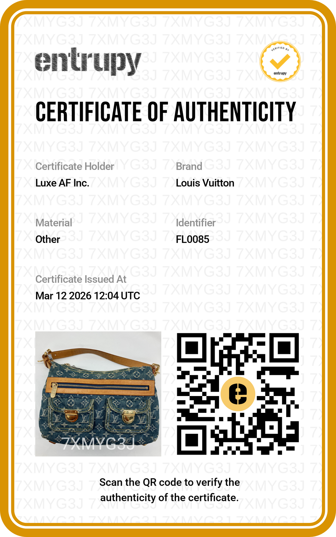 Louis Vuitton Blue Monogram Denim Blue Baggy Shoulder Bag LV2130